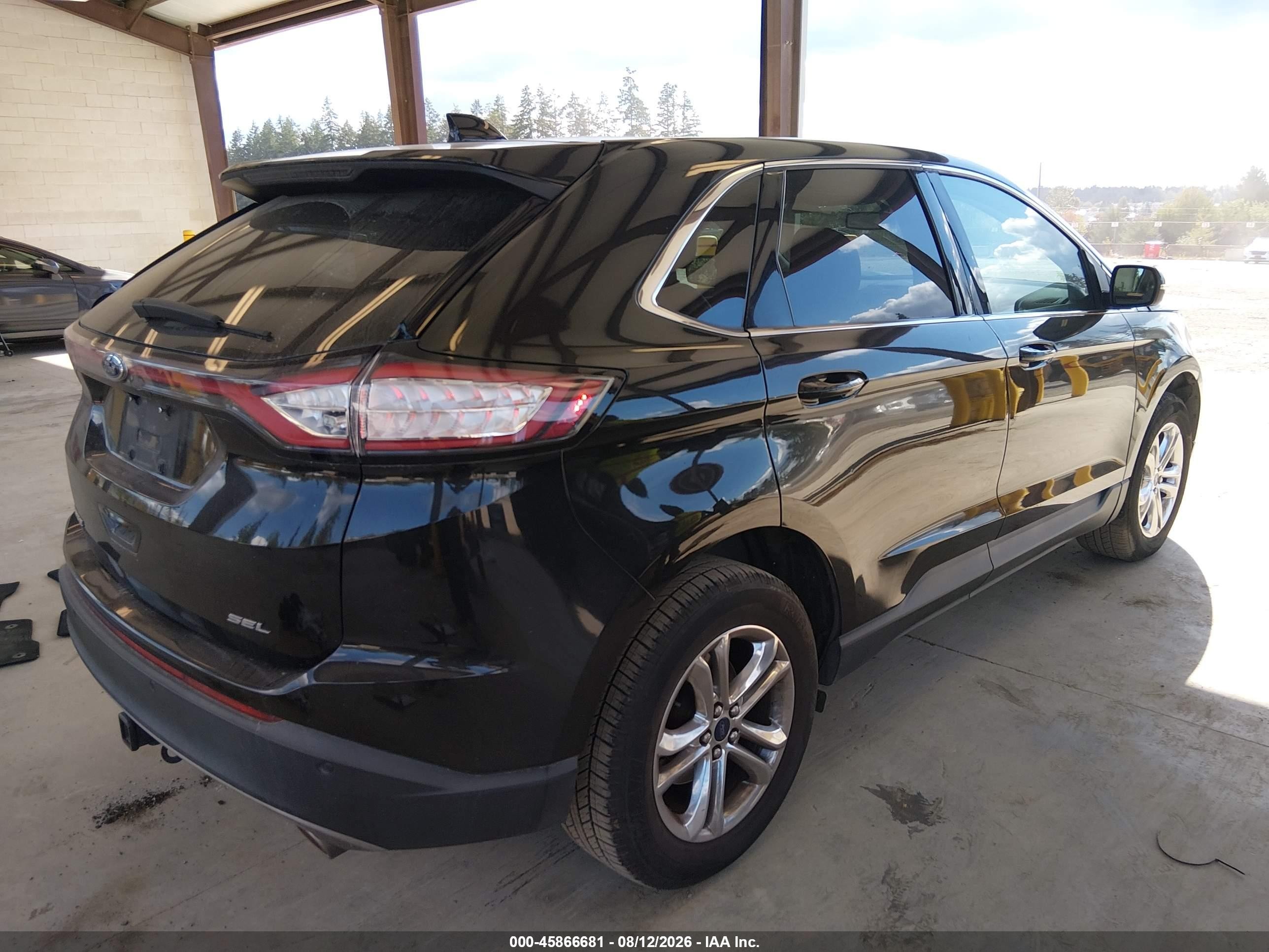 2015 Ford Edge Sel Black vin: 2FMTK3J80FBB47841