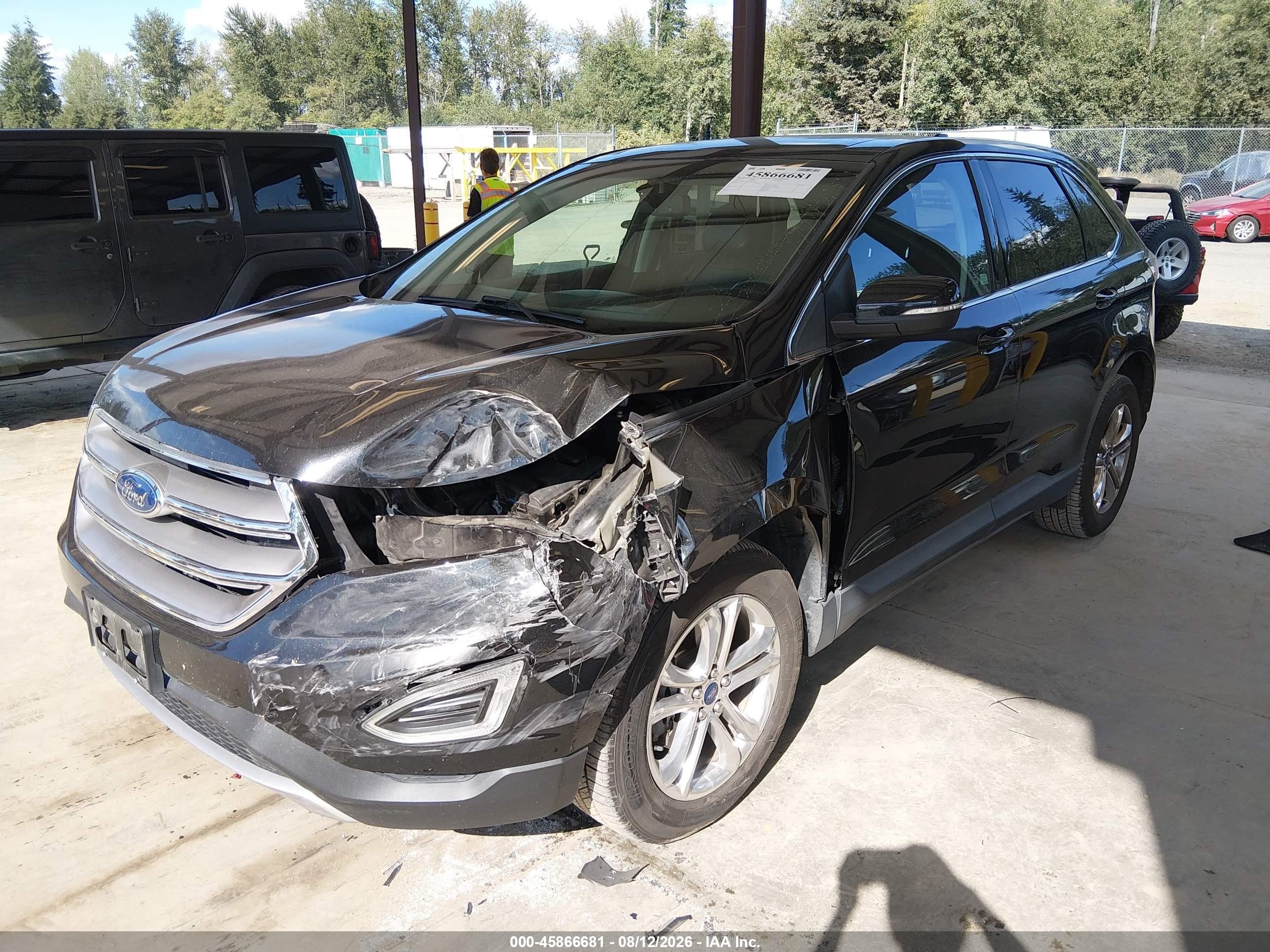 2015 Ford Edge Sel Black vin: 2FMTK3J80FBB47841