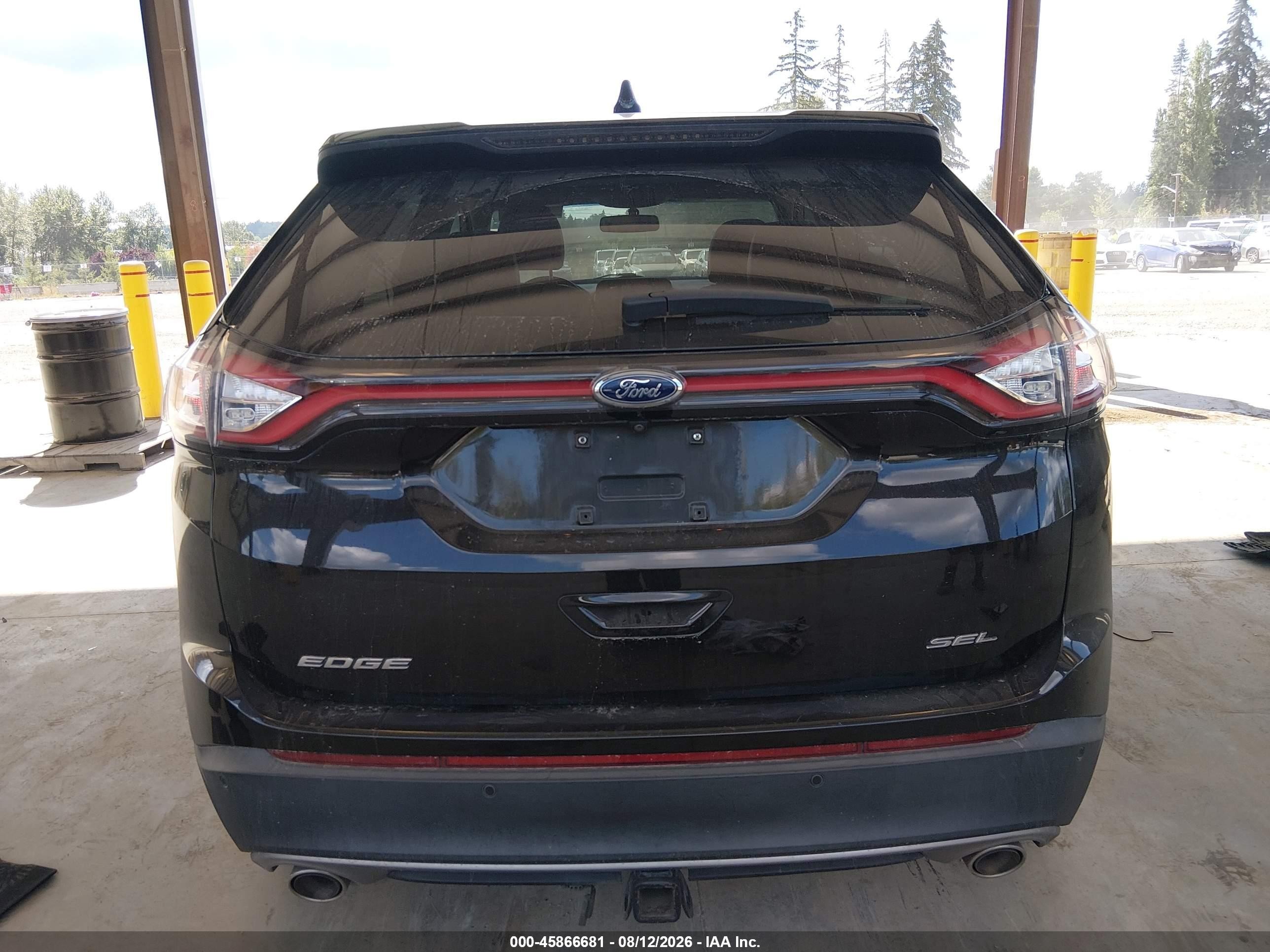 2015 Ford Edge Sel Black vin: 2FMTK3J80FBB47841