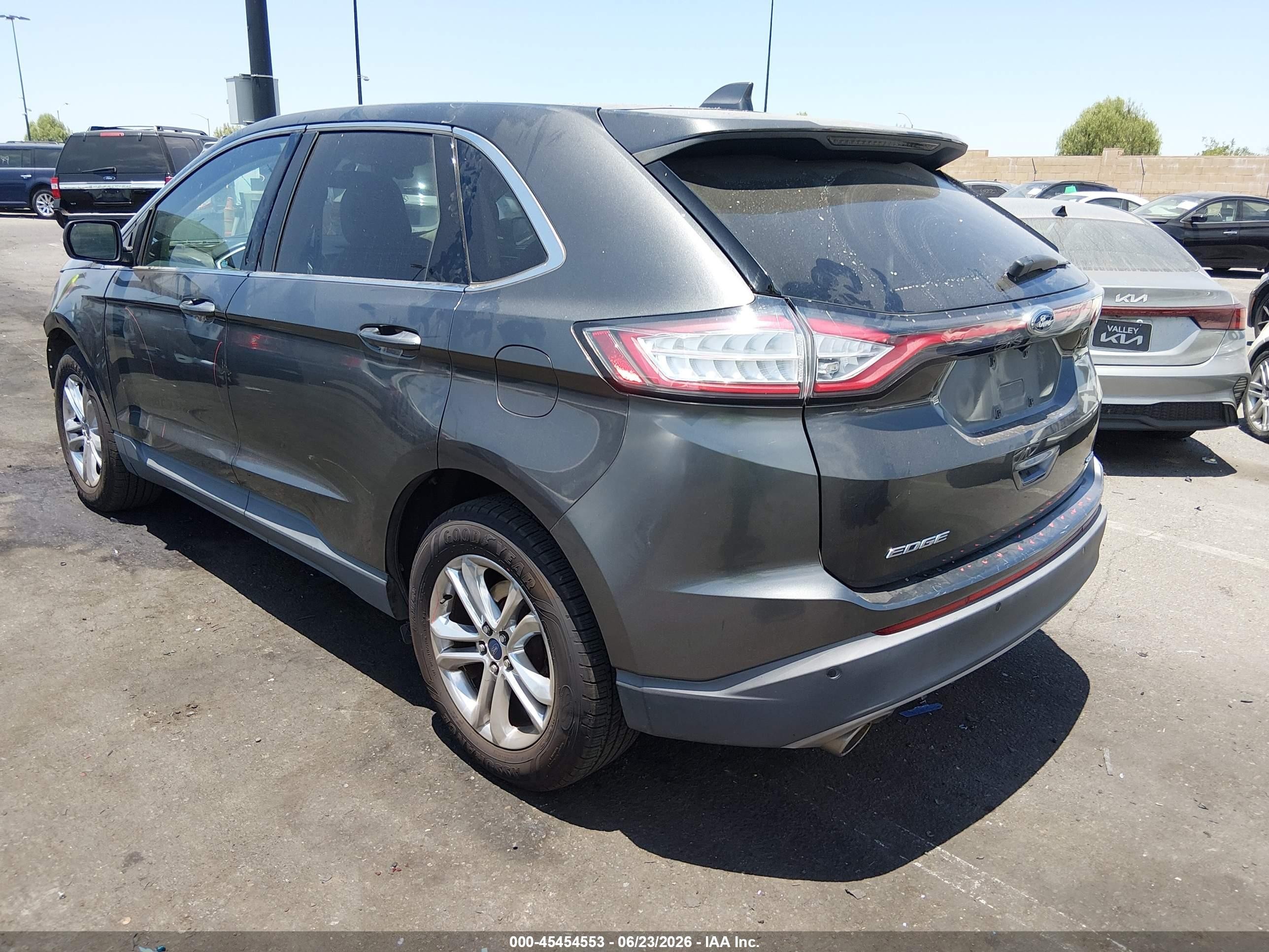 2015 Ford Edge Sel Gray vin: 2FMTK3J80FBB77874