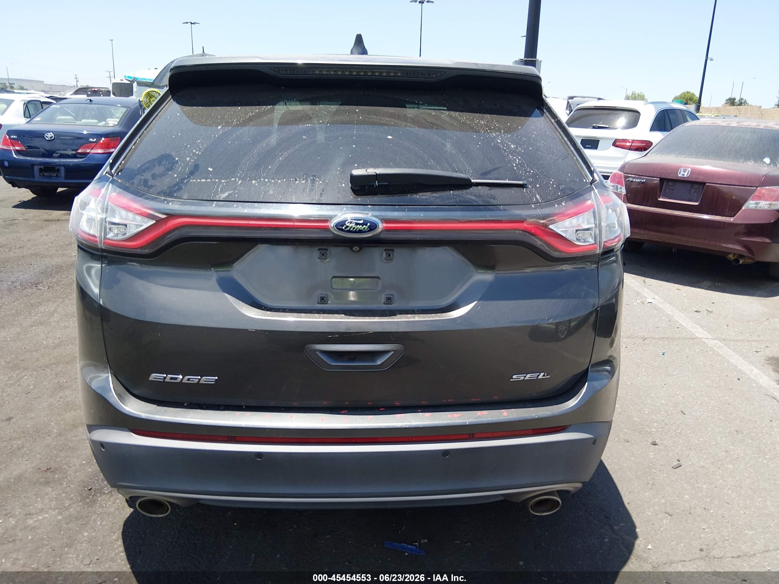 2015 Ford Edge Sel Gray vin: 2FMTK3J80FBB77874