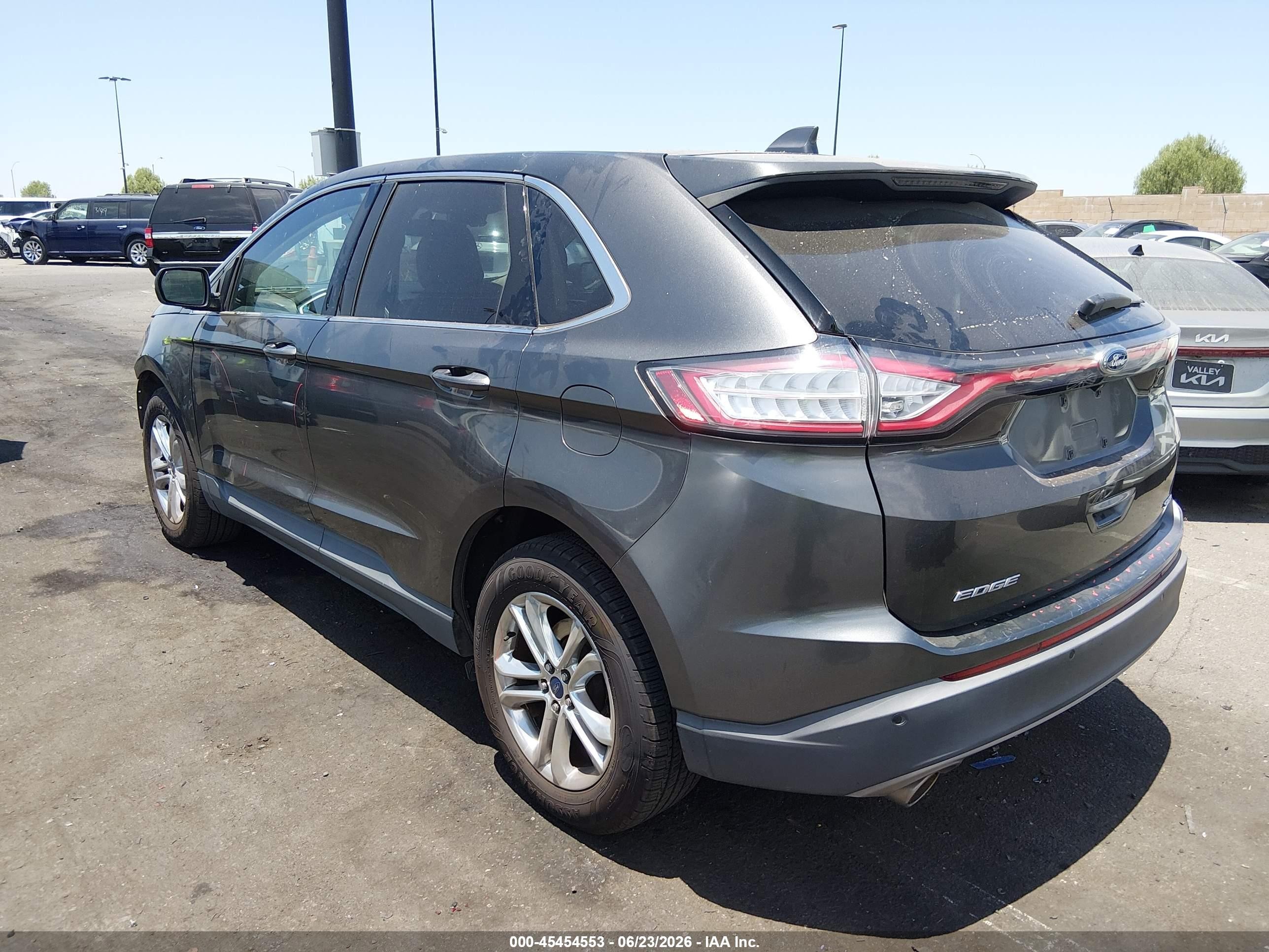 2015 Ford Edge Sel Gray vin: 2FMTK3J80FBB77874