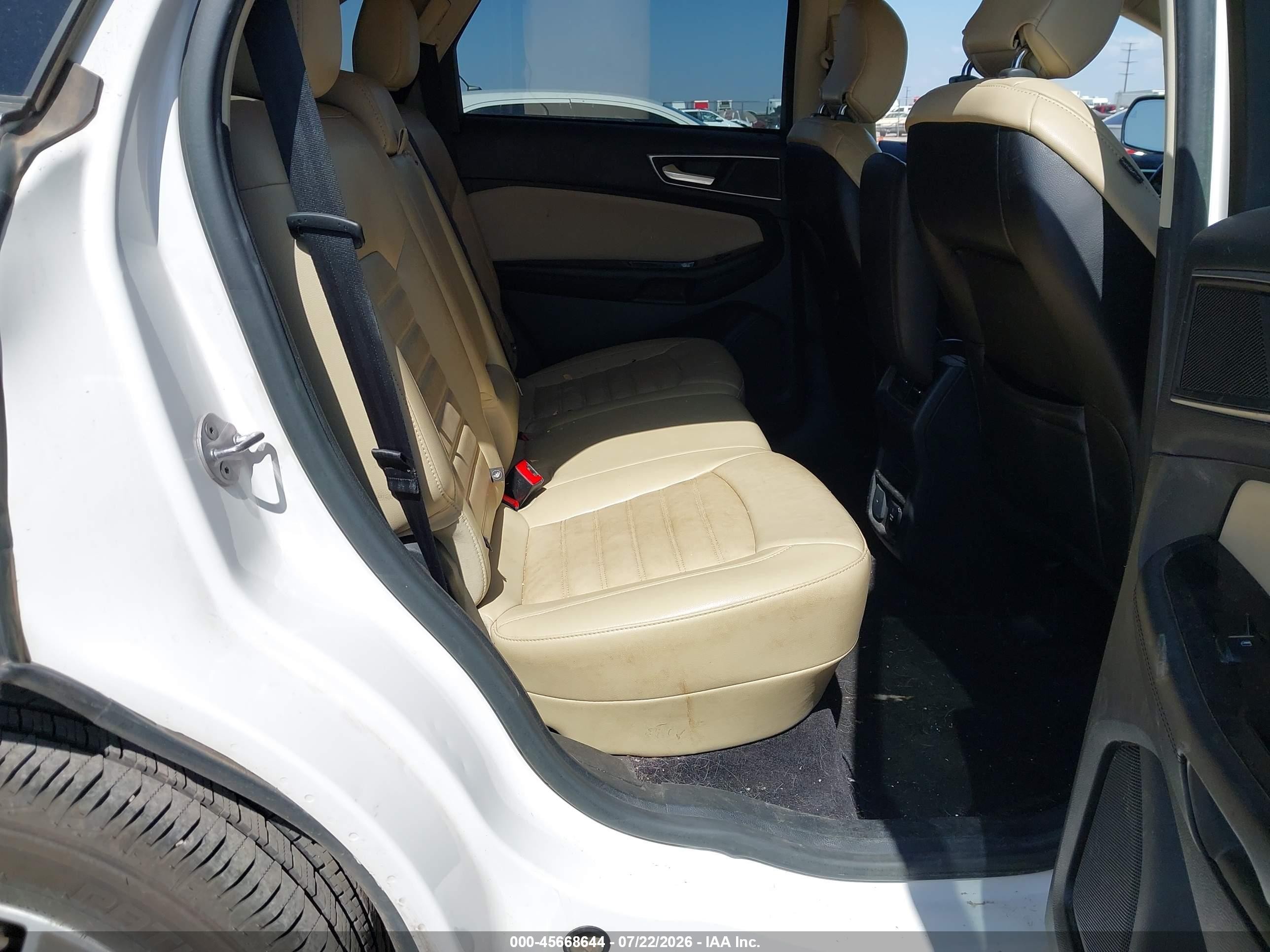 2015 Ford Edge Sel White vin: 2FMTK3J80FBB80726