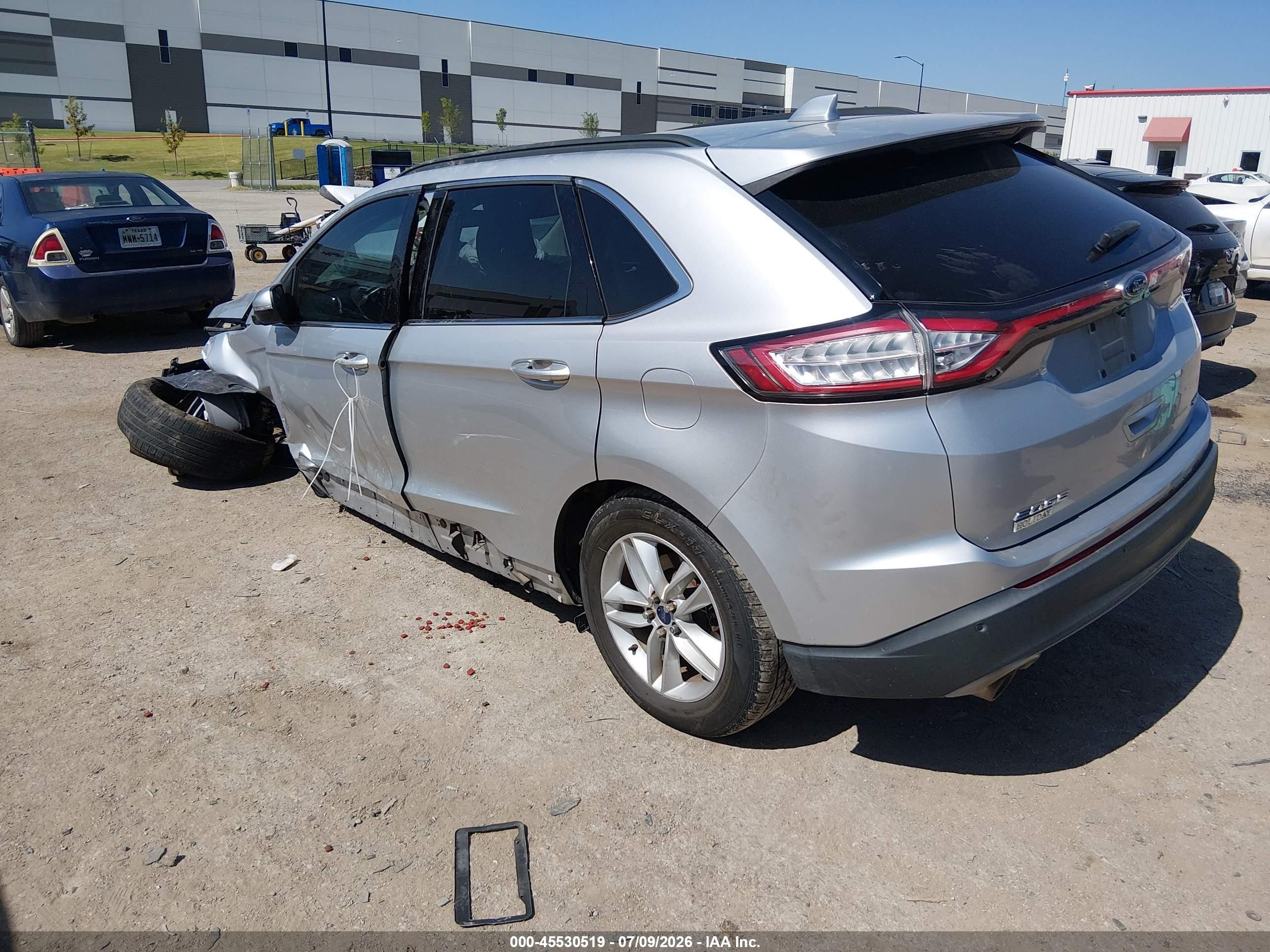 2015 Ford Edge Sel Silver vin: 2FMTK3J80FBB85375