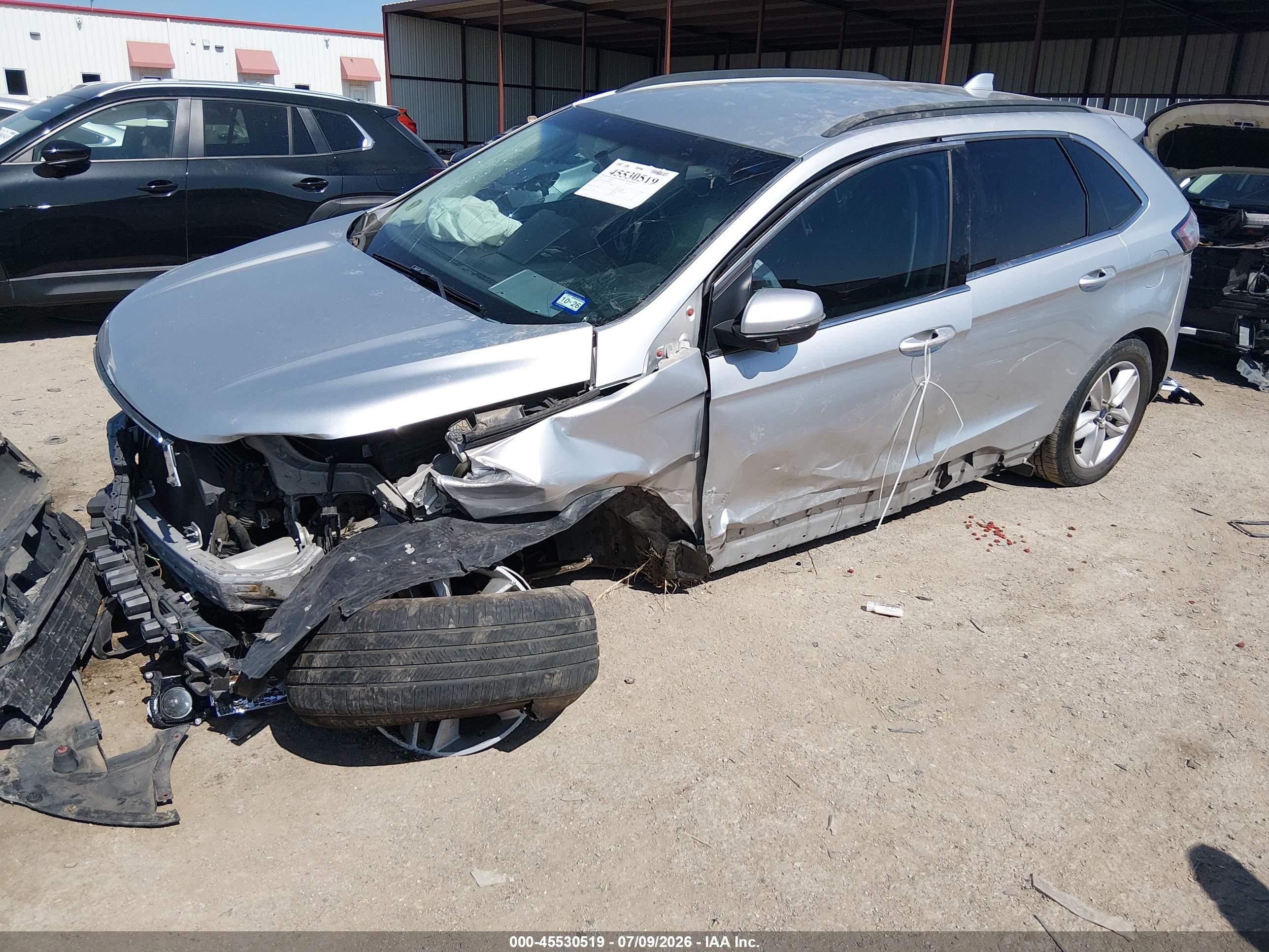 2015 Ford Edge Sel Silver vin: 2FMTK3J80FBB85375