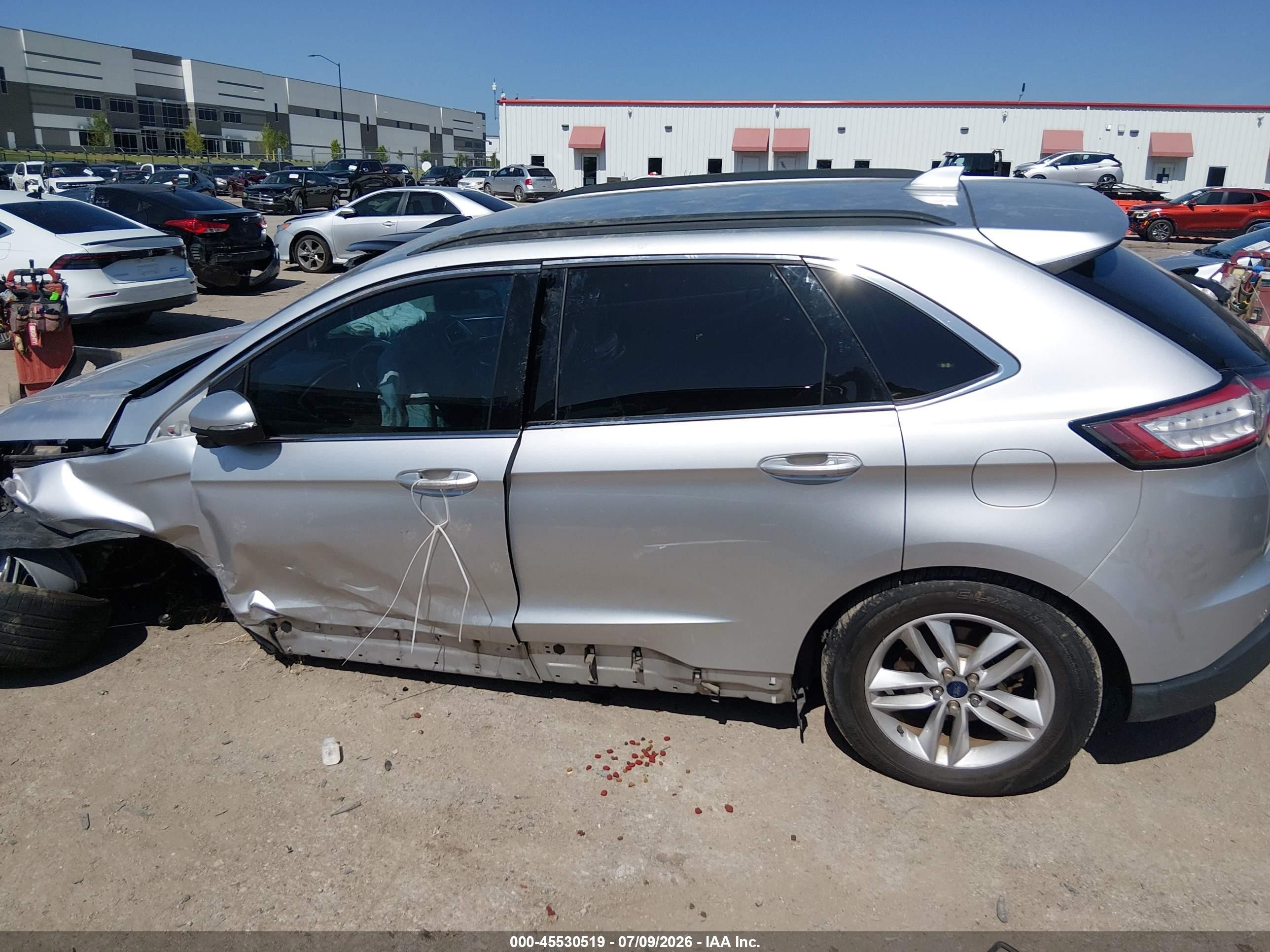 2015 Ford Edge Sel Silver vin: 2FMTK3J80FBB85375