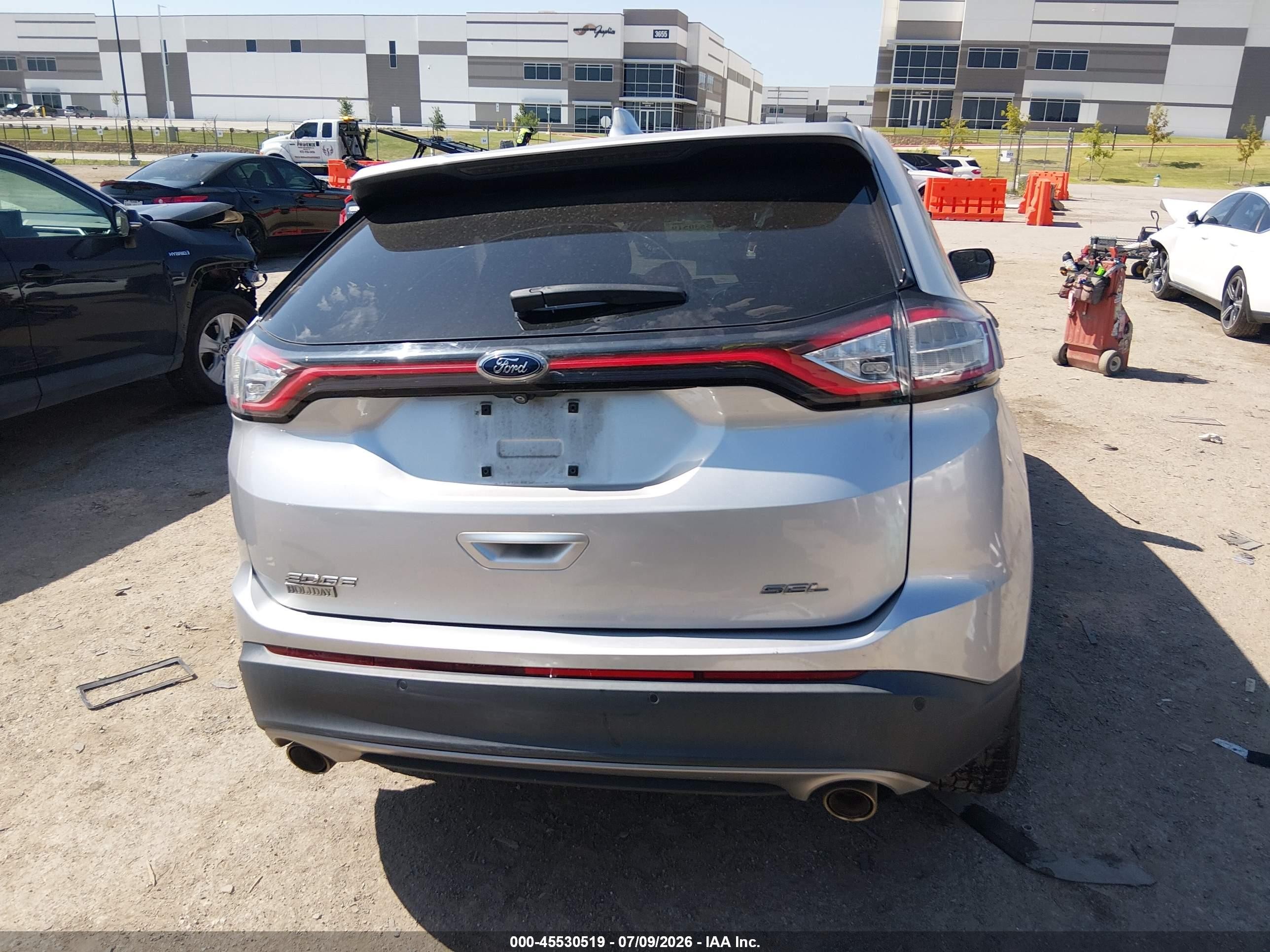 2015 Ford Edge Sel Silver vin: 2FMTK3J80FBB85375