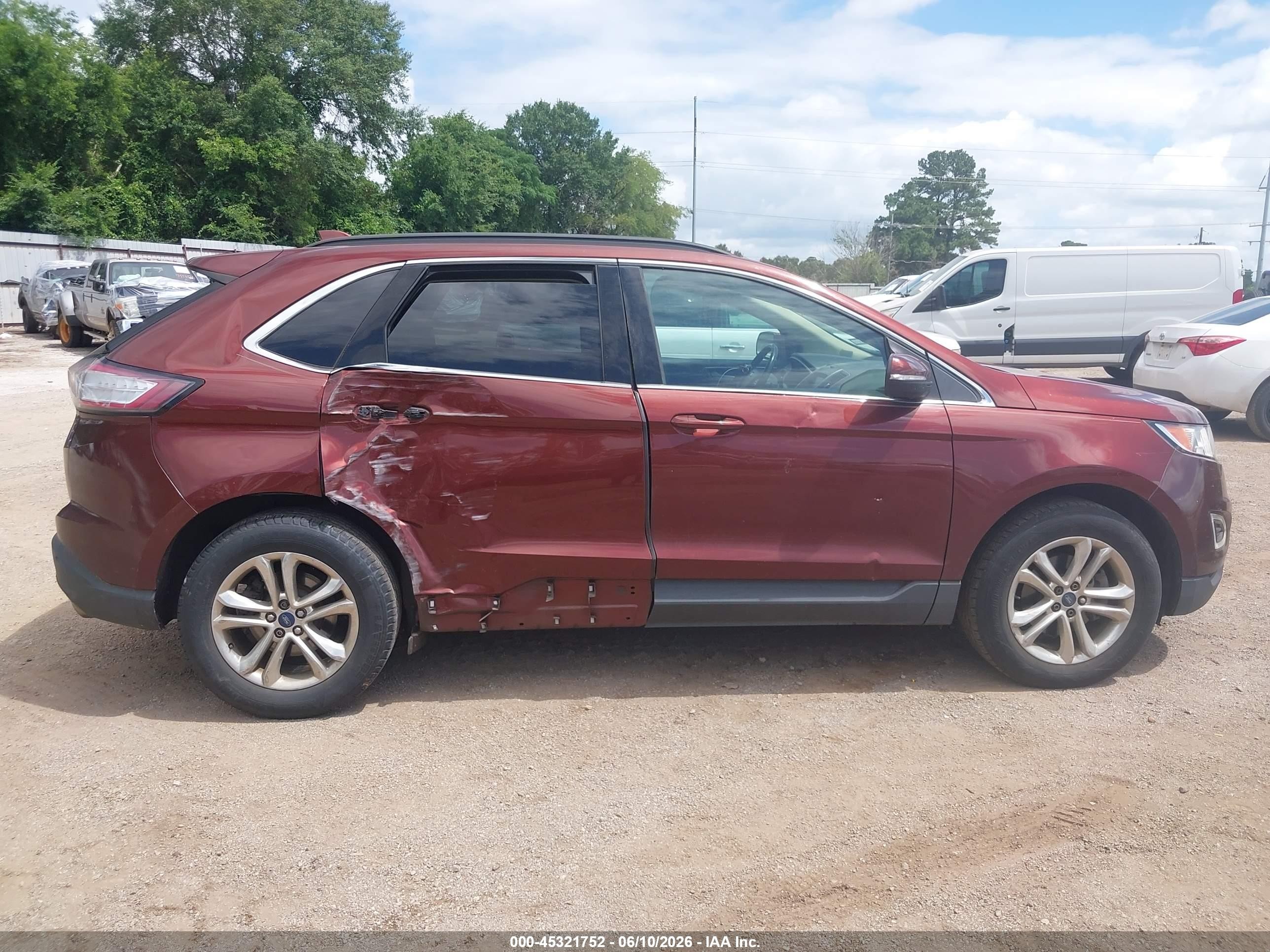 2015 Ford Edge Sel Maroon vin: 2FMTK3J81FBB38534