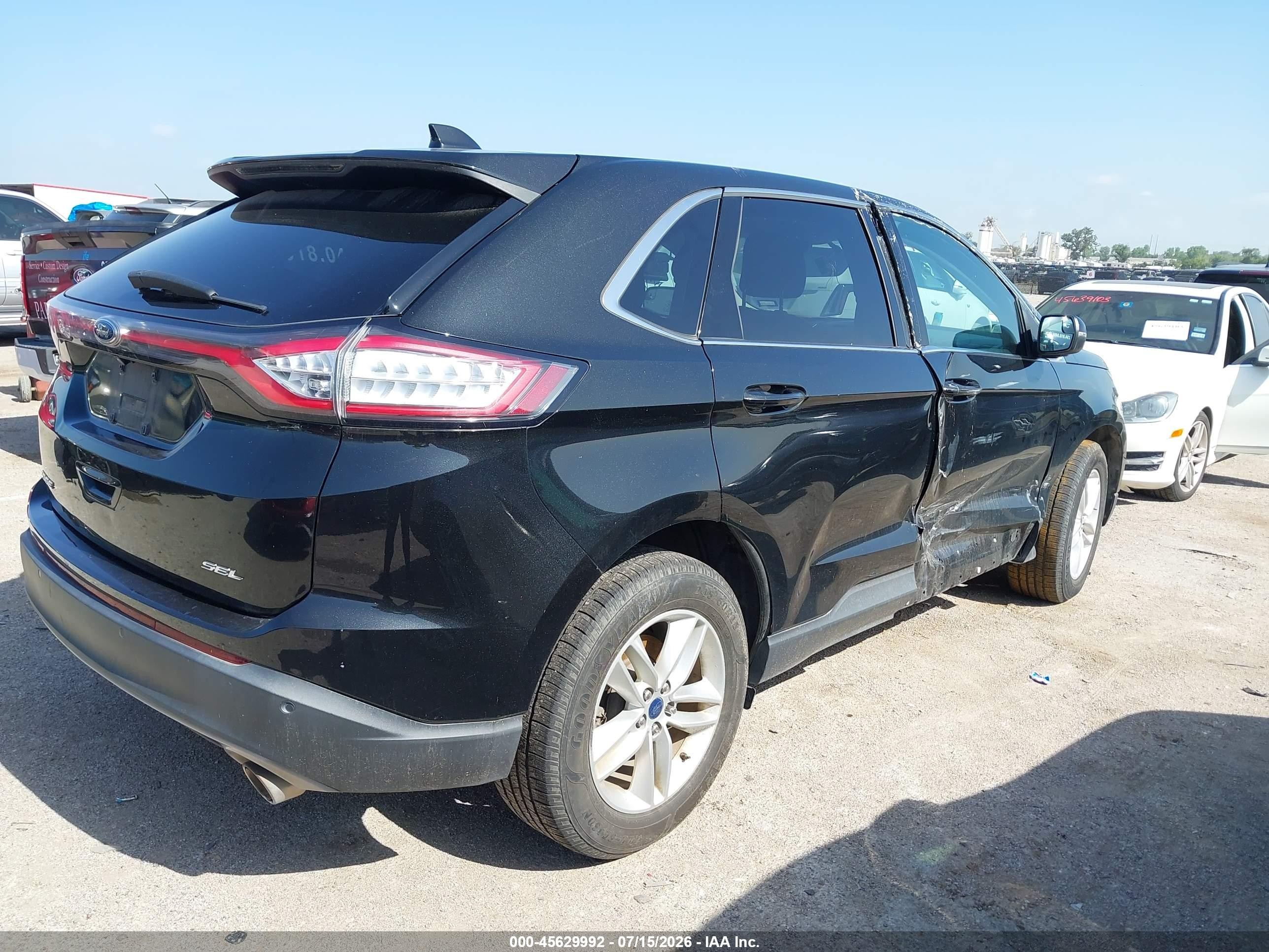 2015 Ford Edge Sel Black vin: 2FMTK3J81FBB45046