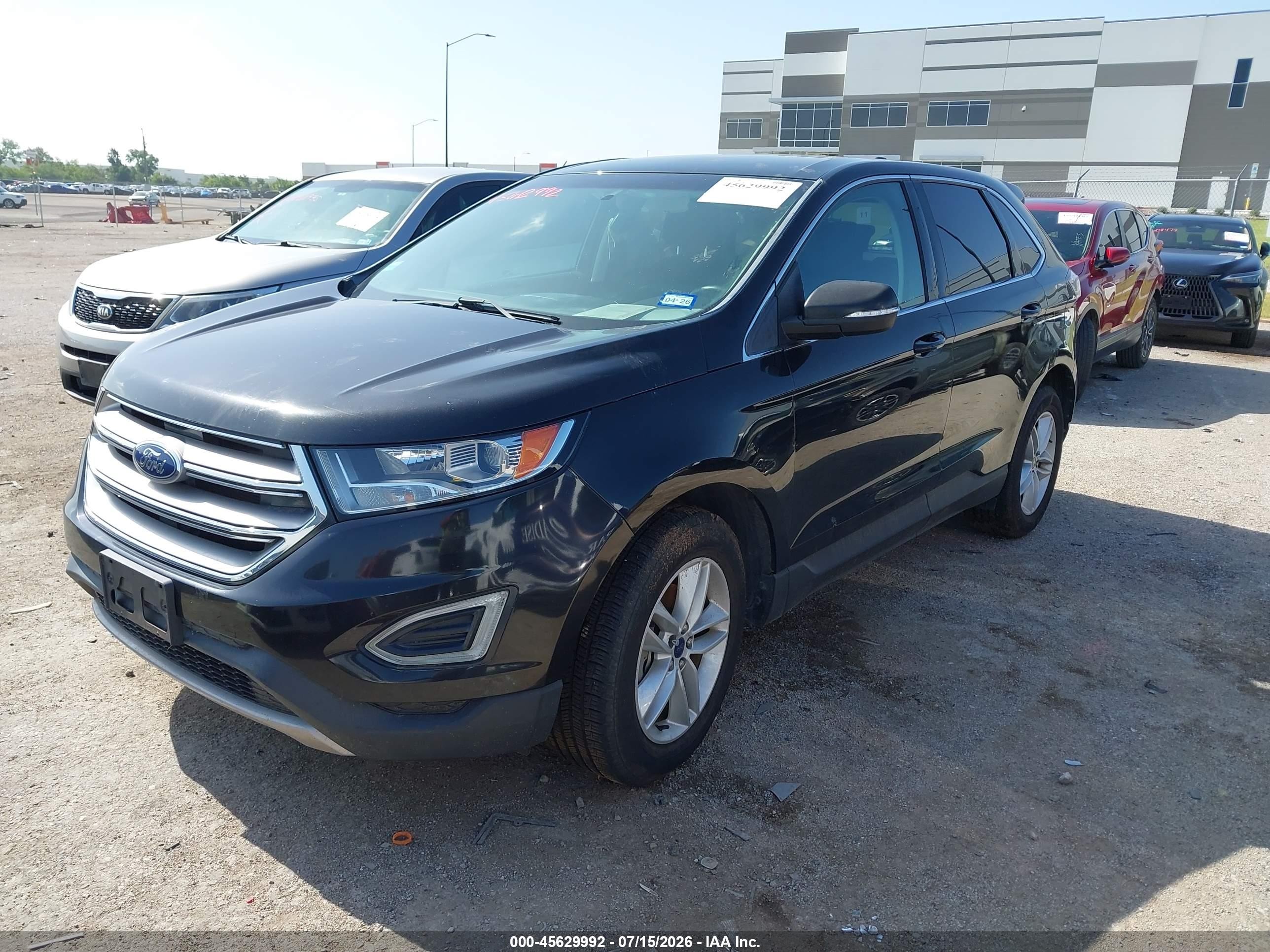2015 Ford Edge Sel Black vin: 2FMTK3J81FBB45046