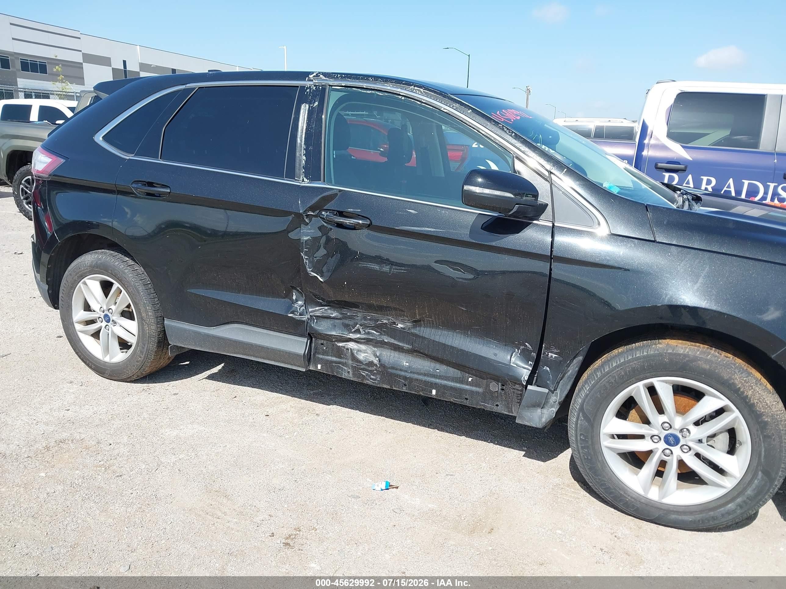 2015 Ford Edge Sel Black vin: 2FMTK3J81FBB45046