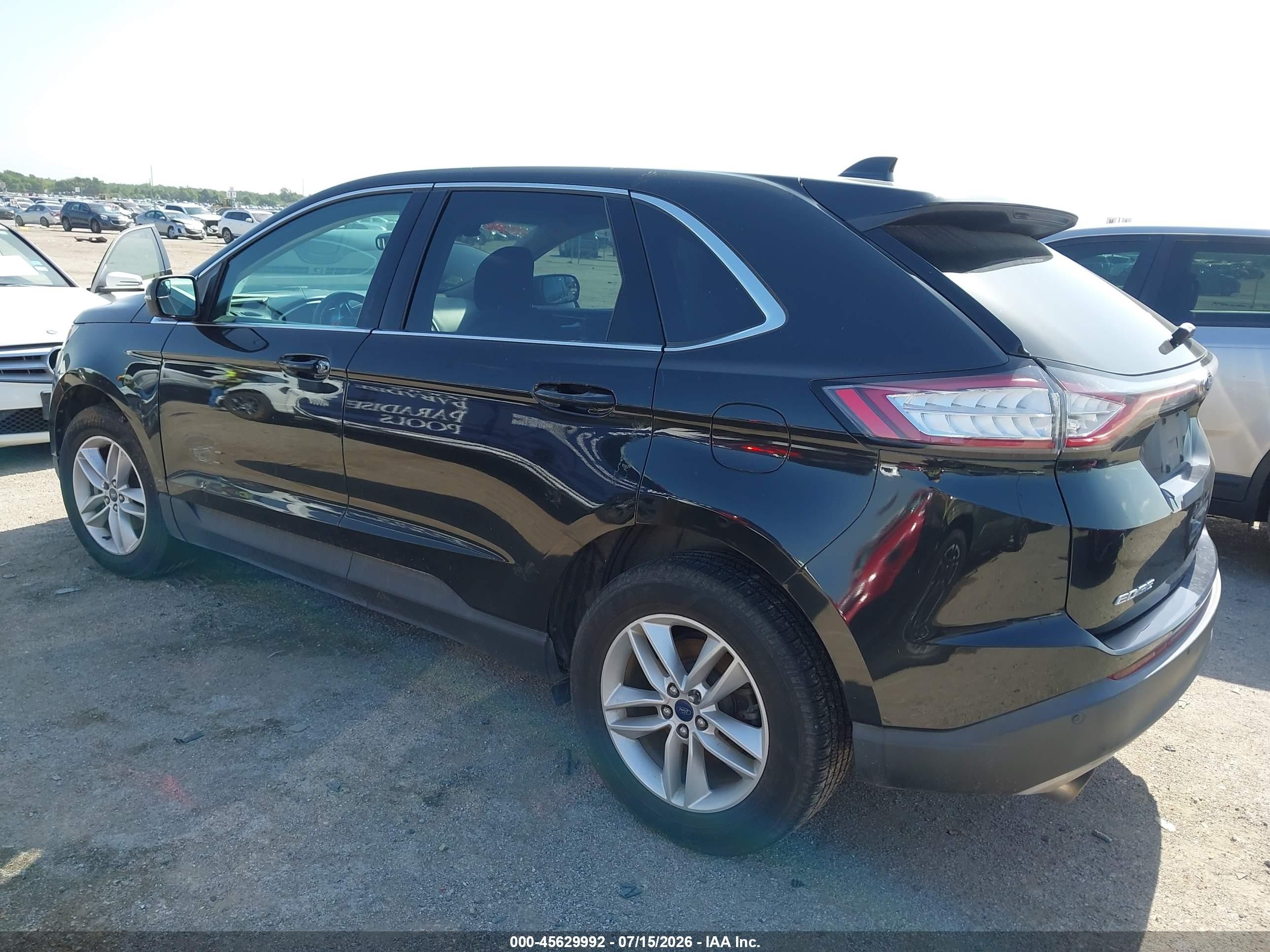 2015 Ford Edge Sel Black vin: 2FMTK3J81FBB45046