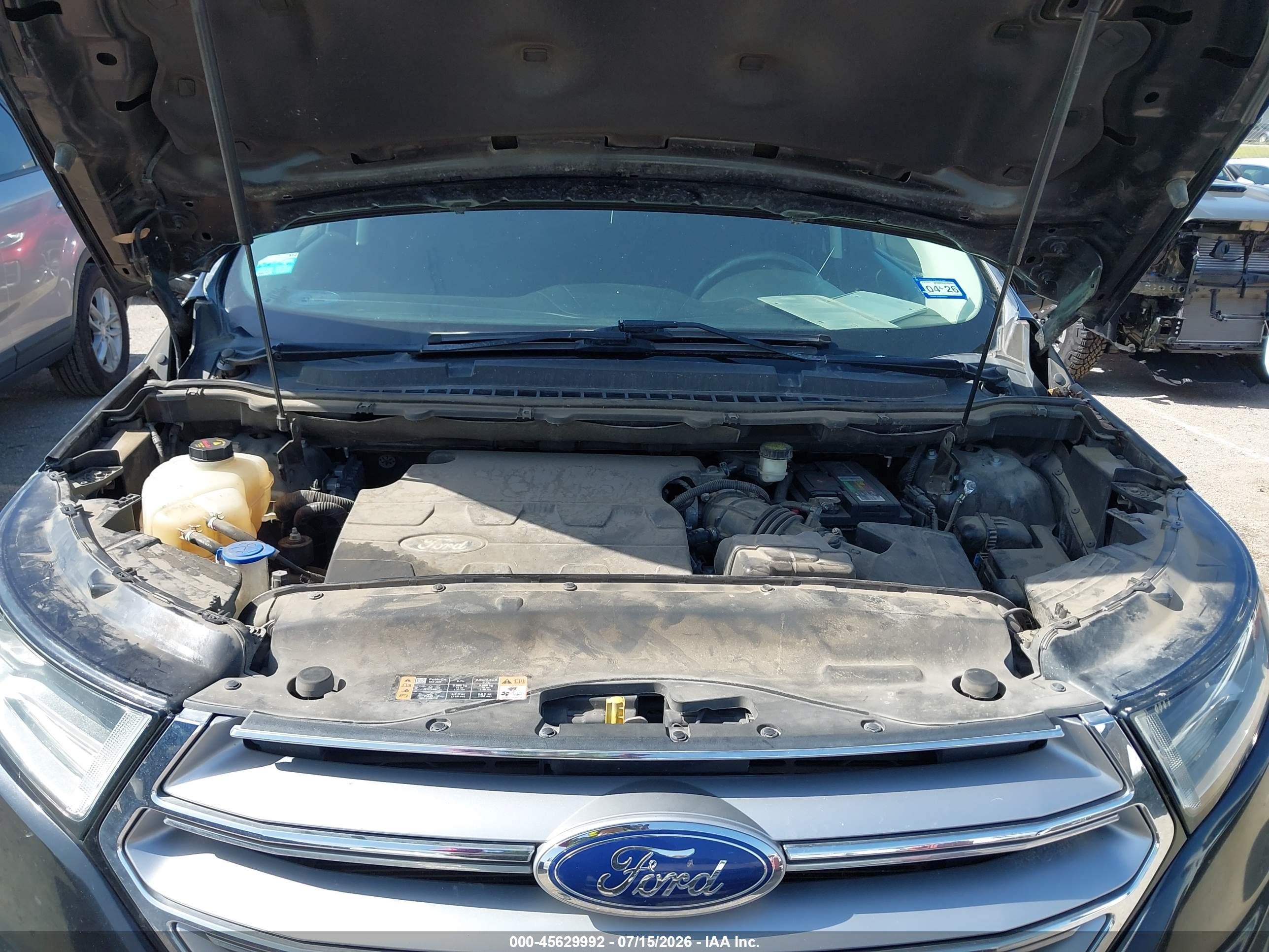 2015 Ford Edge Sel Black vin: 2FMTK3J81FBB45046