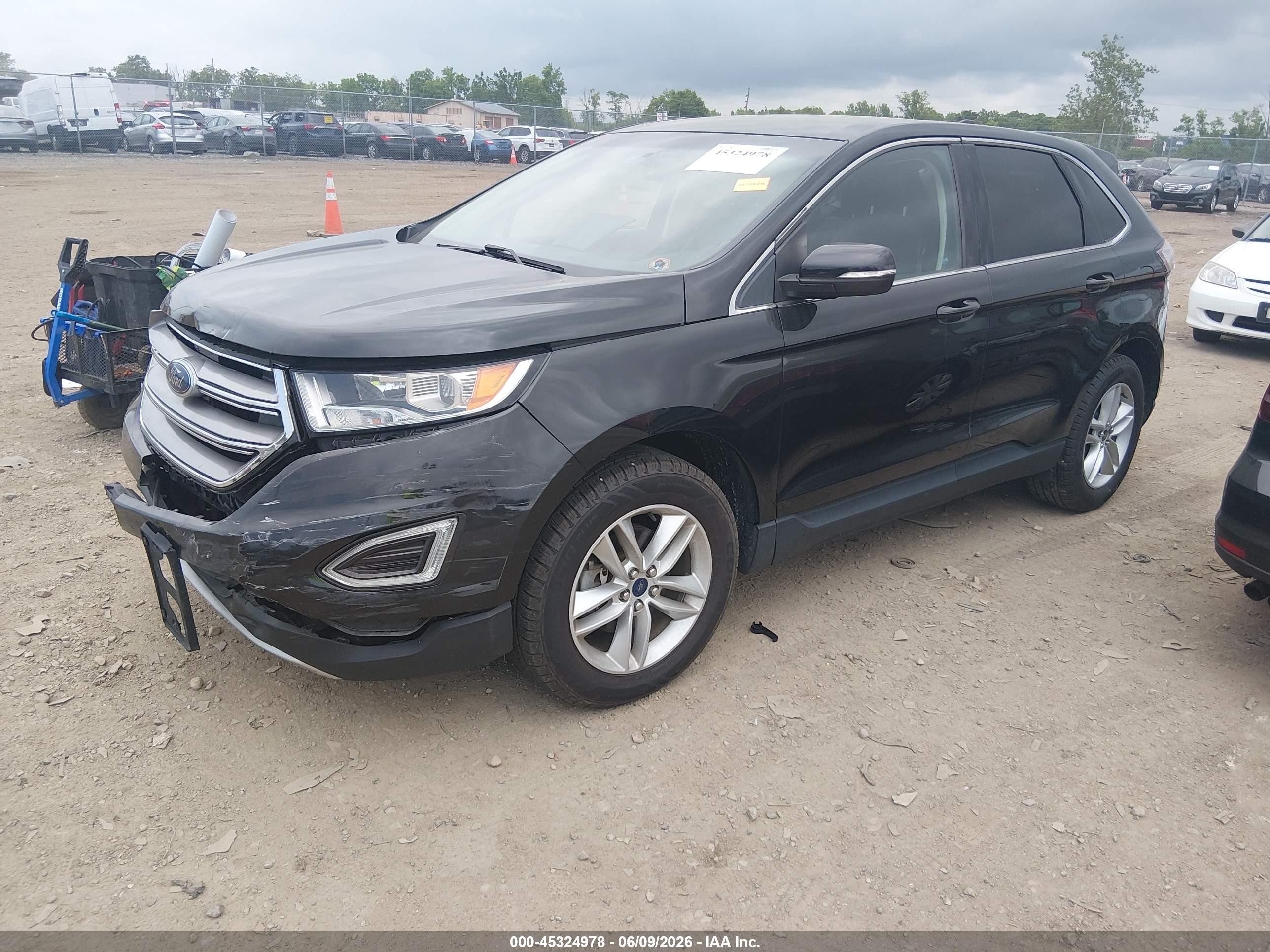2015 Ford Edge Sel Black vin: 2FMTK3J82FBB33293