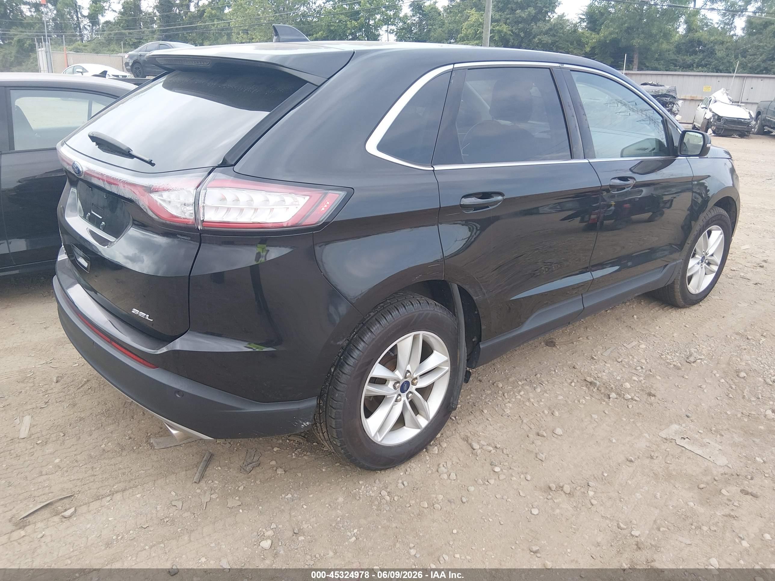 2015 Ford Edge Sel Black vin: 2FMTK3J82FBB33293