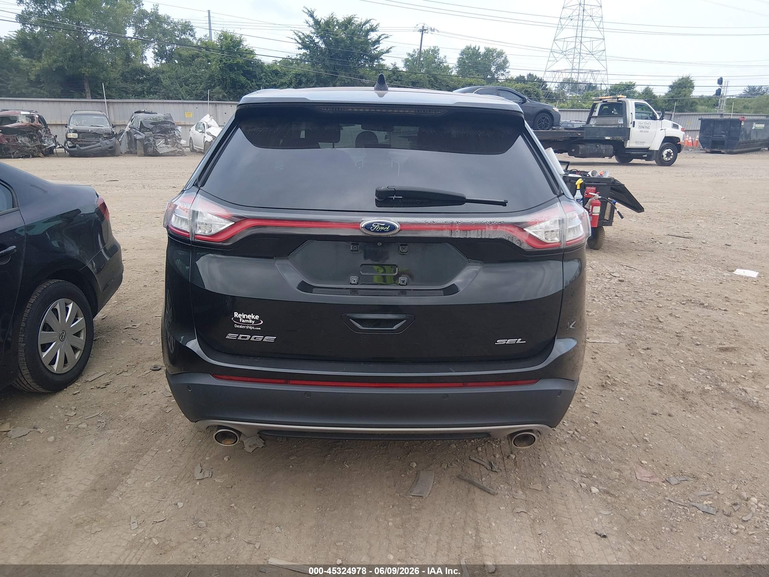 2015 Ford Edge Sel Black vin: 2FMTK3J82FBB33293