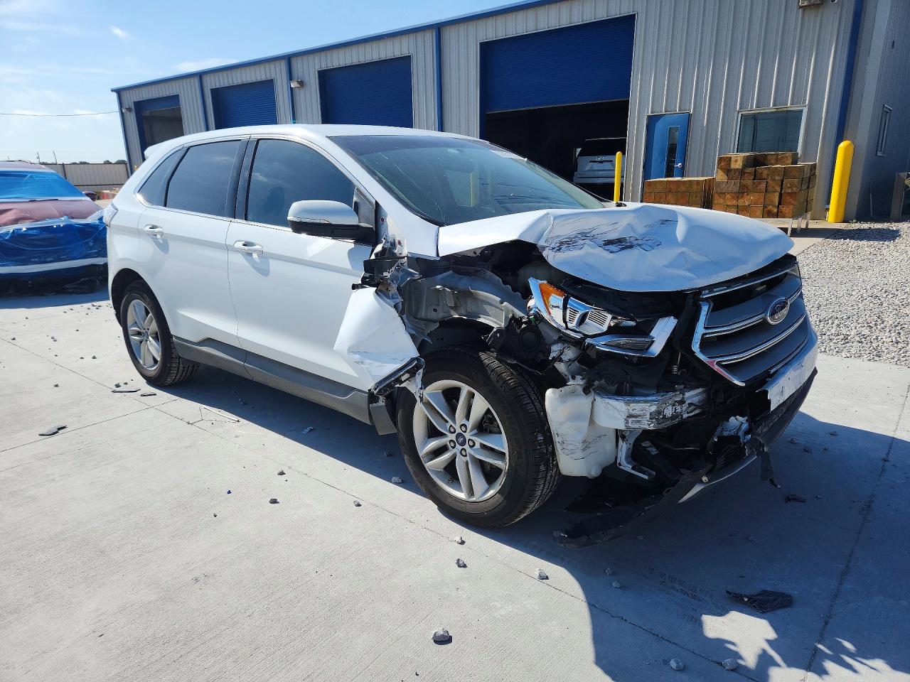 2015 Ford Edge Sel White vin: 2FMTK3J82FBB83093