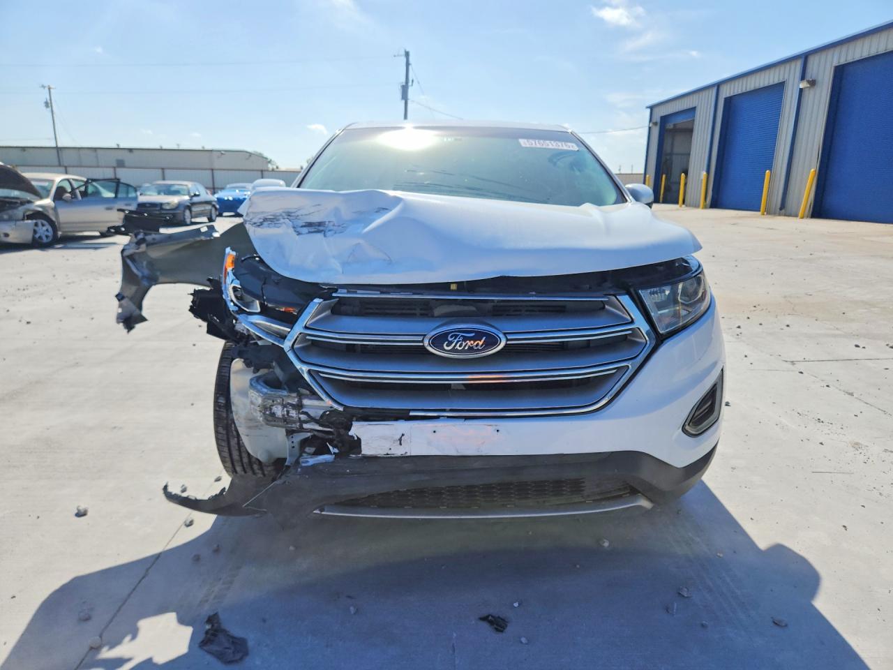 2015 Ford Edge Sel White vin: 2FMTK3J82FBB83093