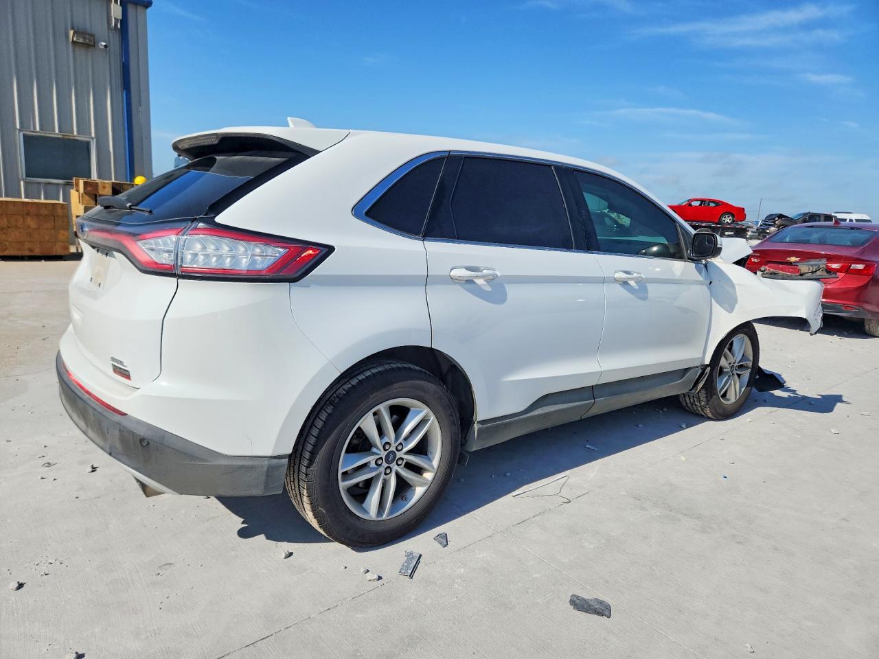 2015 Ford Edge Sel White vin: 2FMTK3J82FBB83093