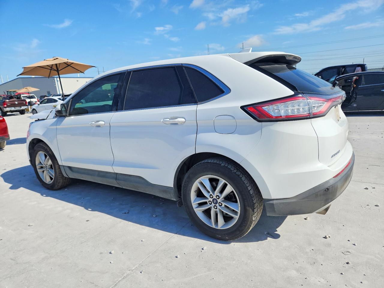 2015 Ford Edge Sel White vin: 2FMTK3J82FBB83093