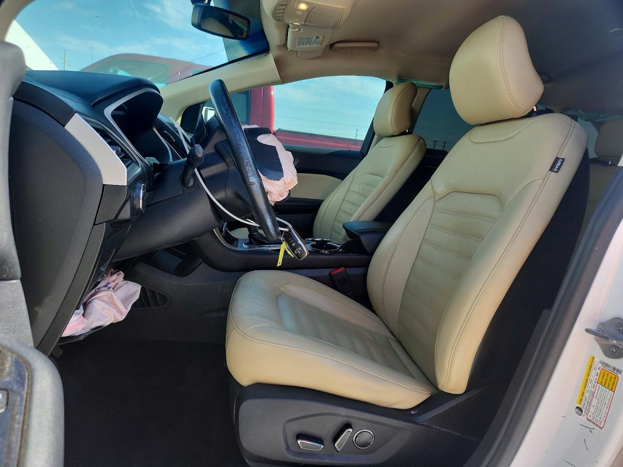 2015 Ford Edge Sel White vin: 2FMTK3J82FBB83093