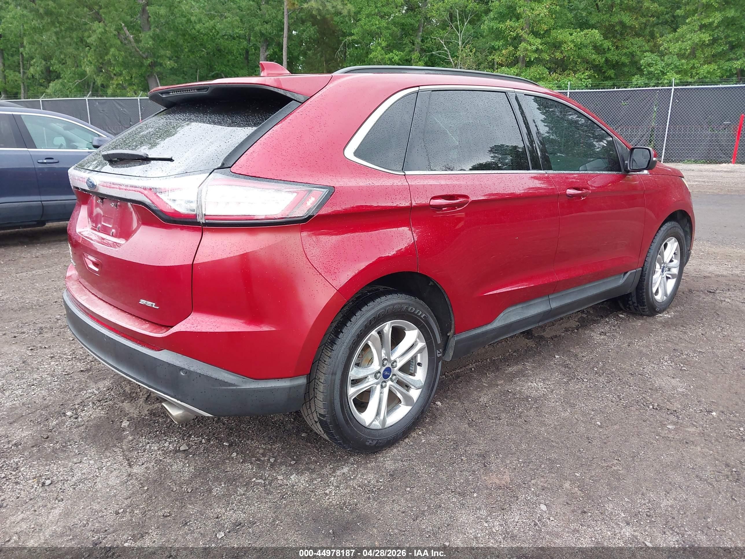 2015 Ford Edge Sel Red vin: 2FMTK3J82FBB84566