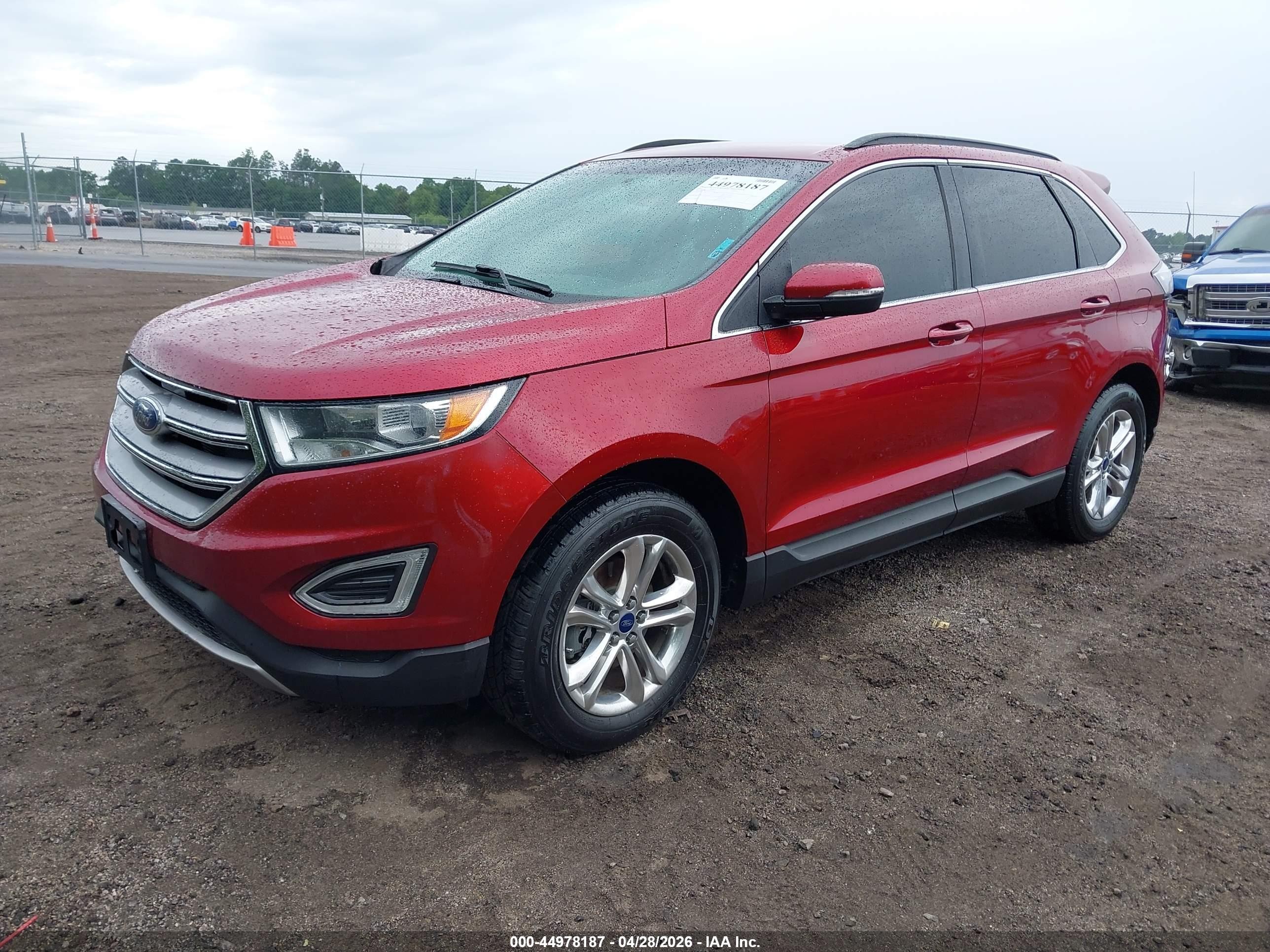 2015 Ford Edge Sel Red vin: 2FMTK3J82FBB84566