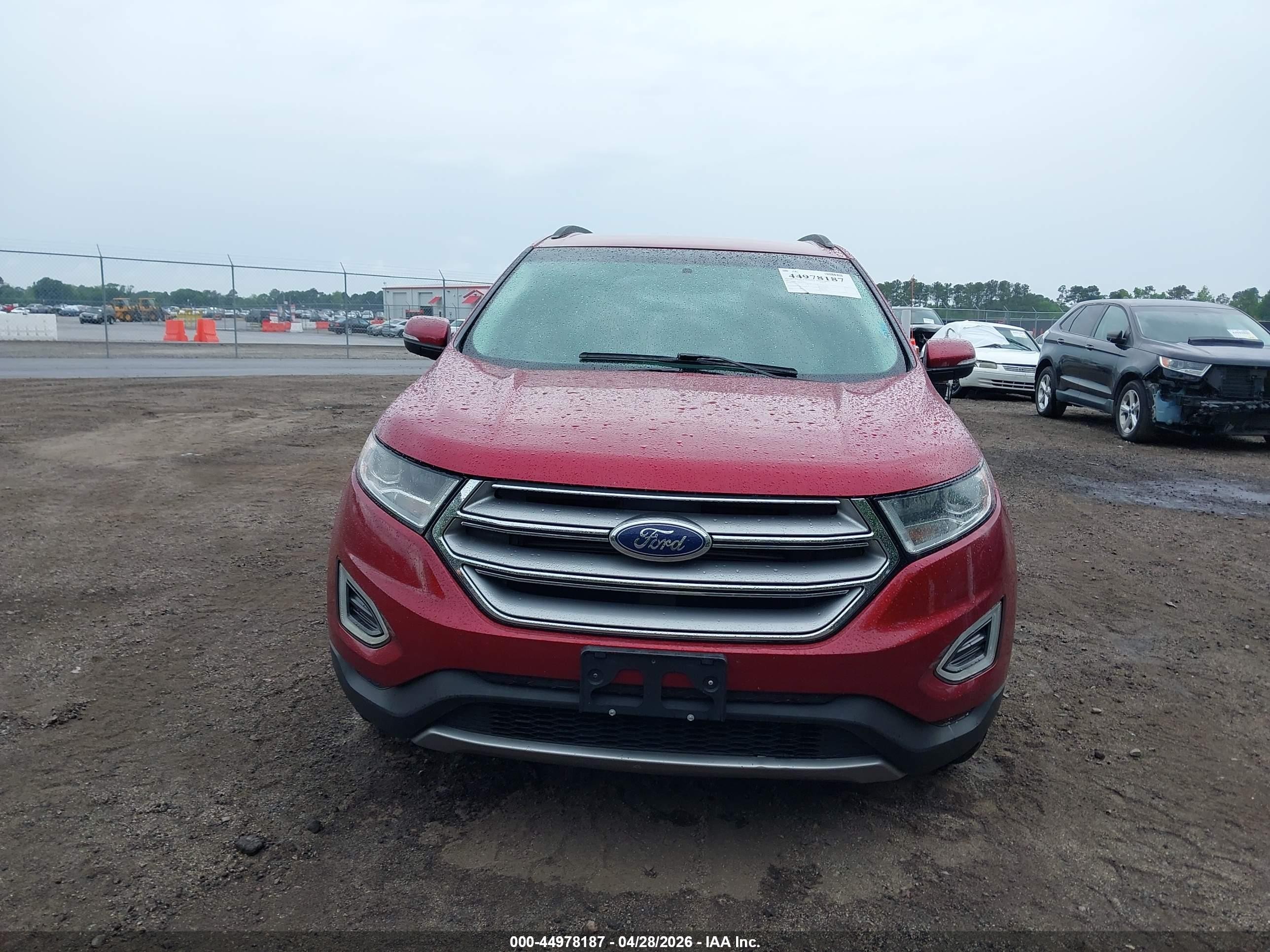 2015 Ford Edge Sel Red vin: 2FMTK3J82FBB84566