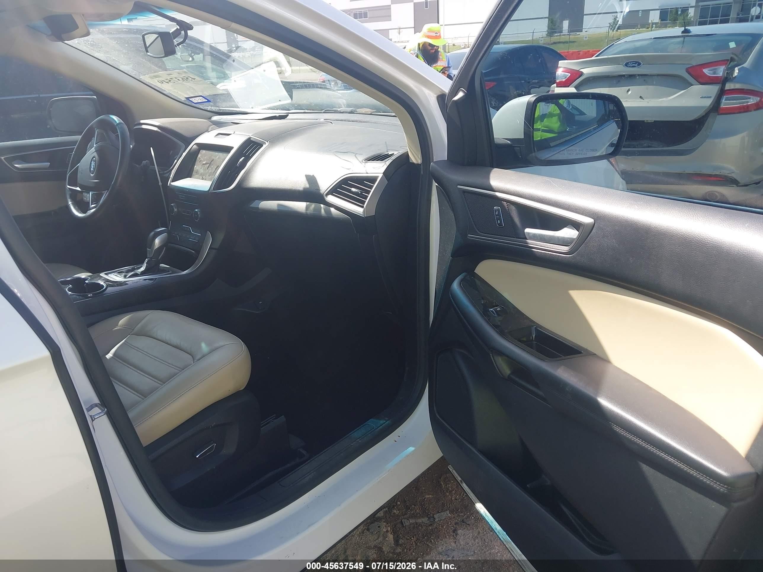 2015 Ford Edge Sel Белый vin: 2FMTK3J82FBB96359