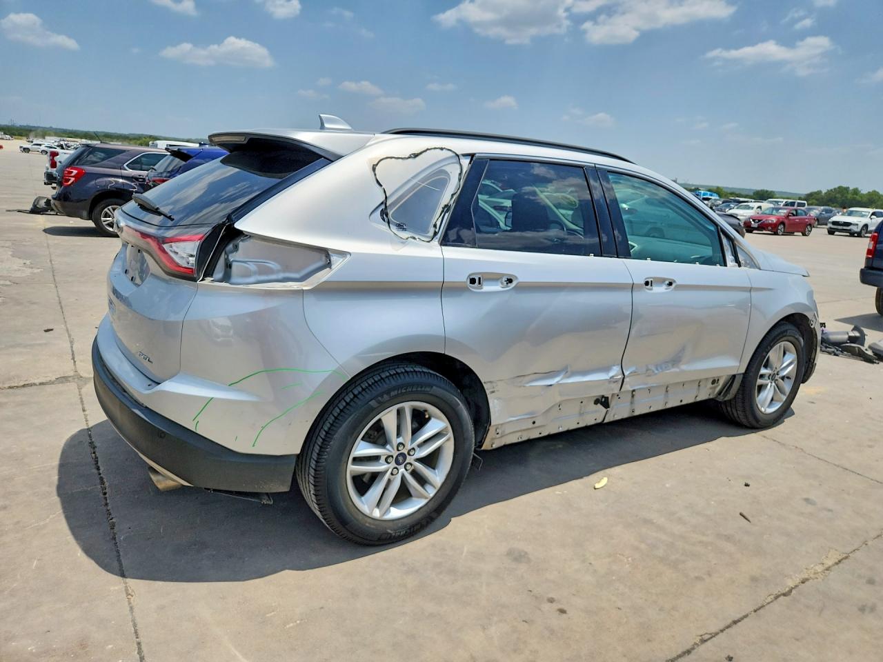 2015 Ford Edge Sel Silver vin: 2FMTK3J82FBC38903