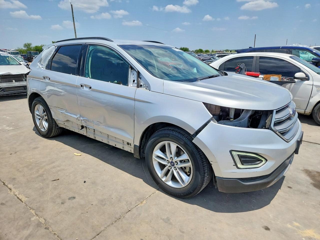 2015 Ford Edge Sel Silver vin: 2FMTK3J82FBC38903