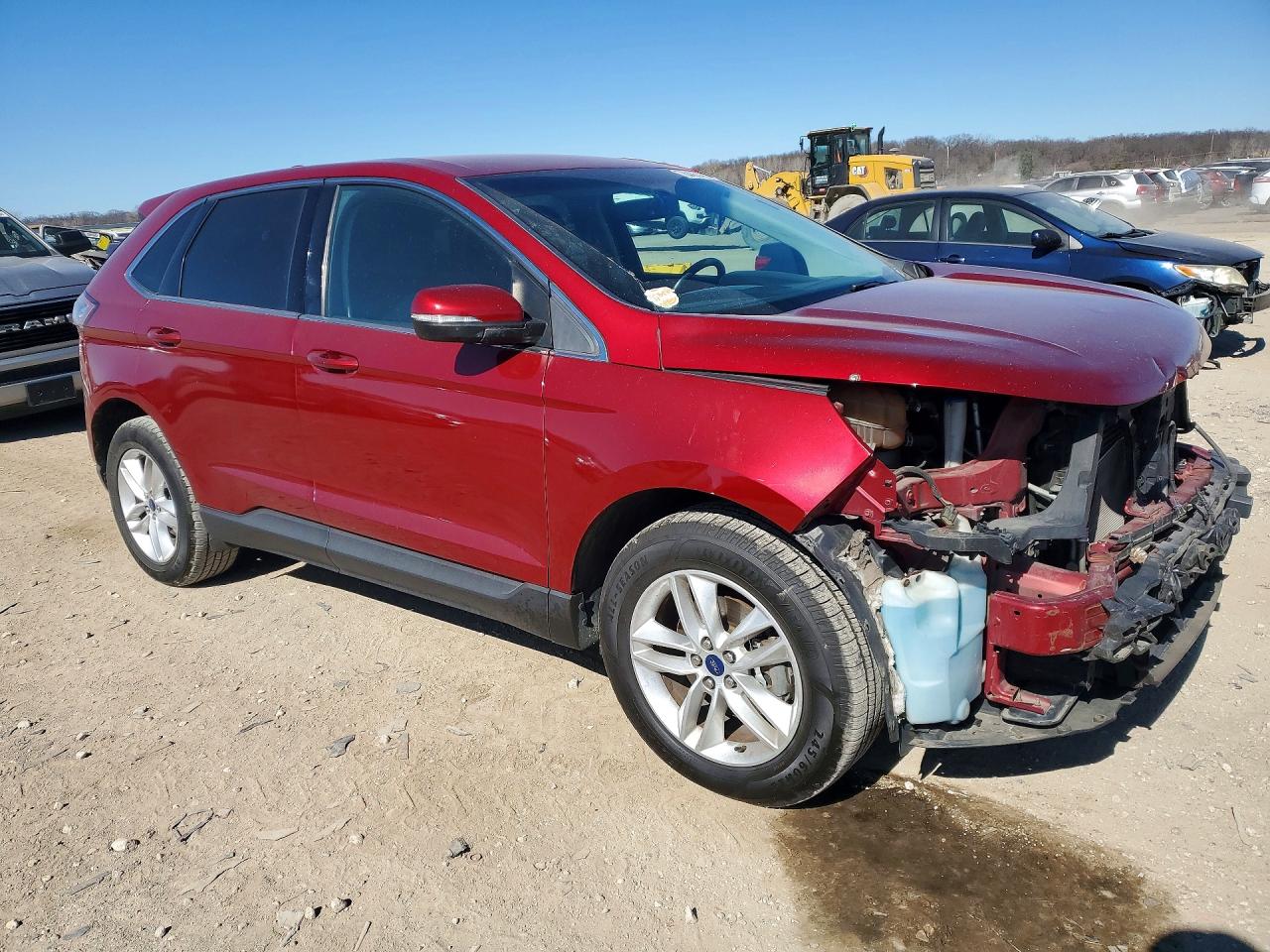 2015 Ford Edge Sel Red vin: 2FMTK3J83FBB22478