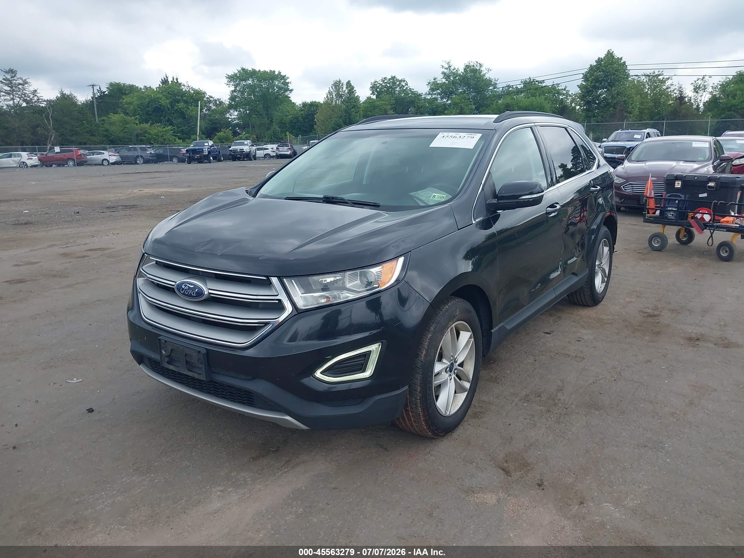 2015 Ford Edge Sel Black vin: 2FMTK3J84FBB28967