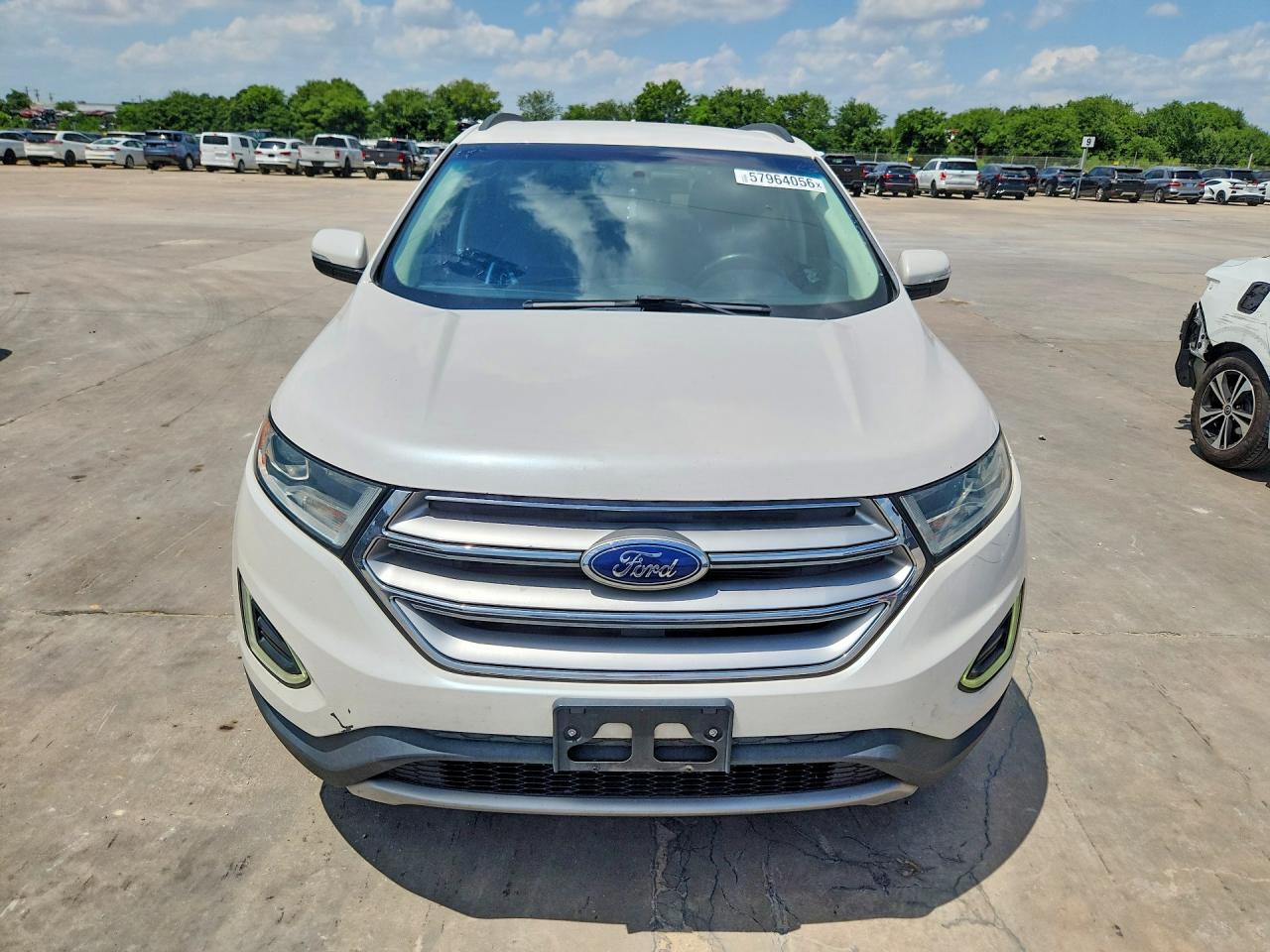 2015 Ford Edge Sel White vin: 2FMTK3J84FBB33568