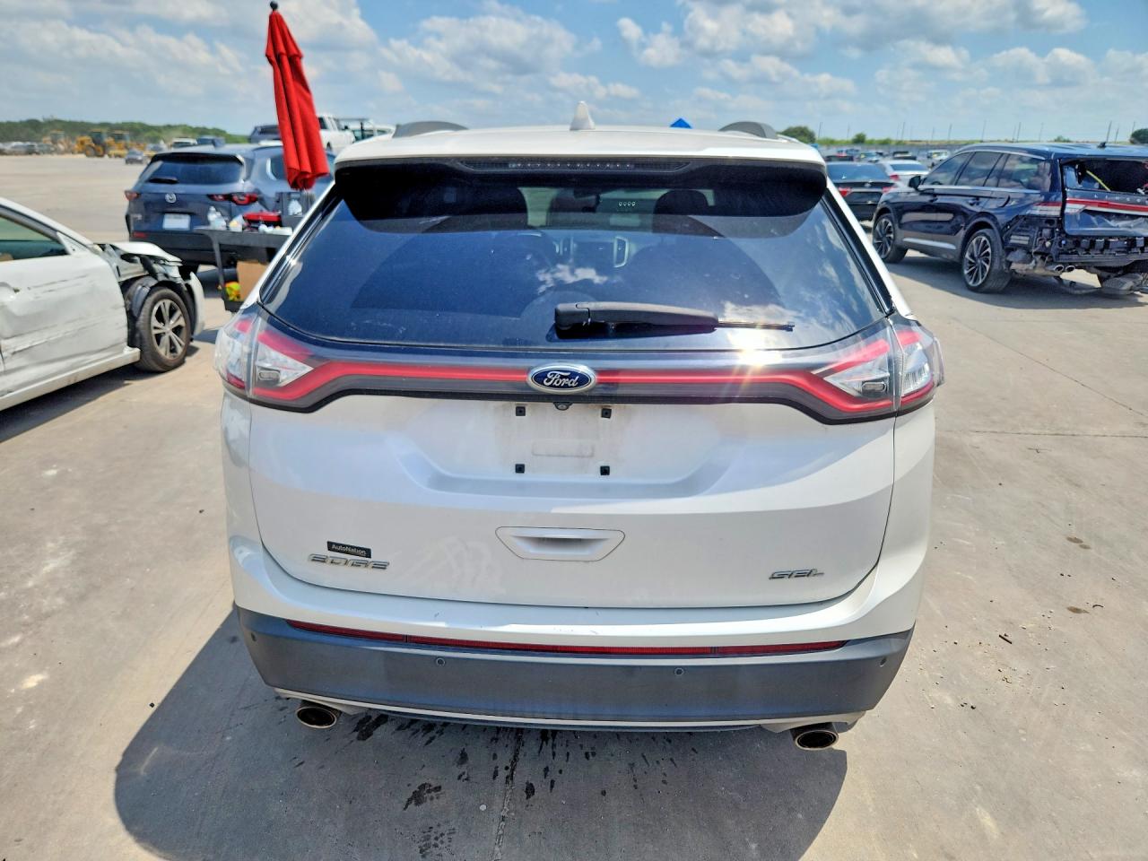 2015 Ford Edge Sel White vin: 2FMTK3J84FBB33568