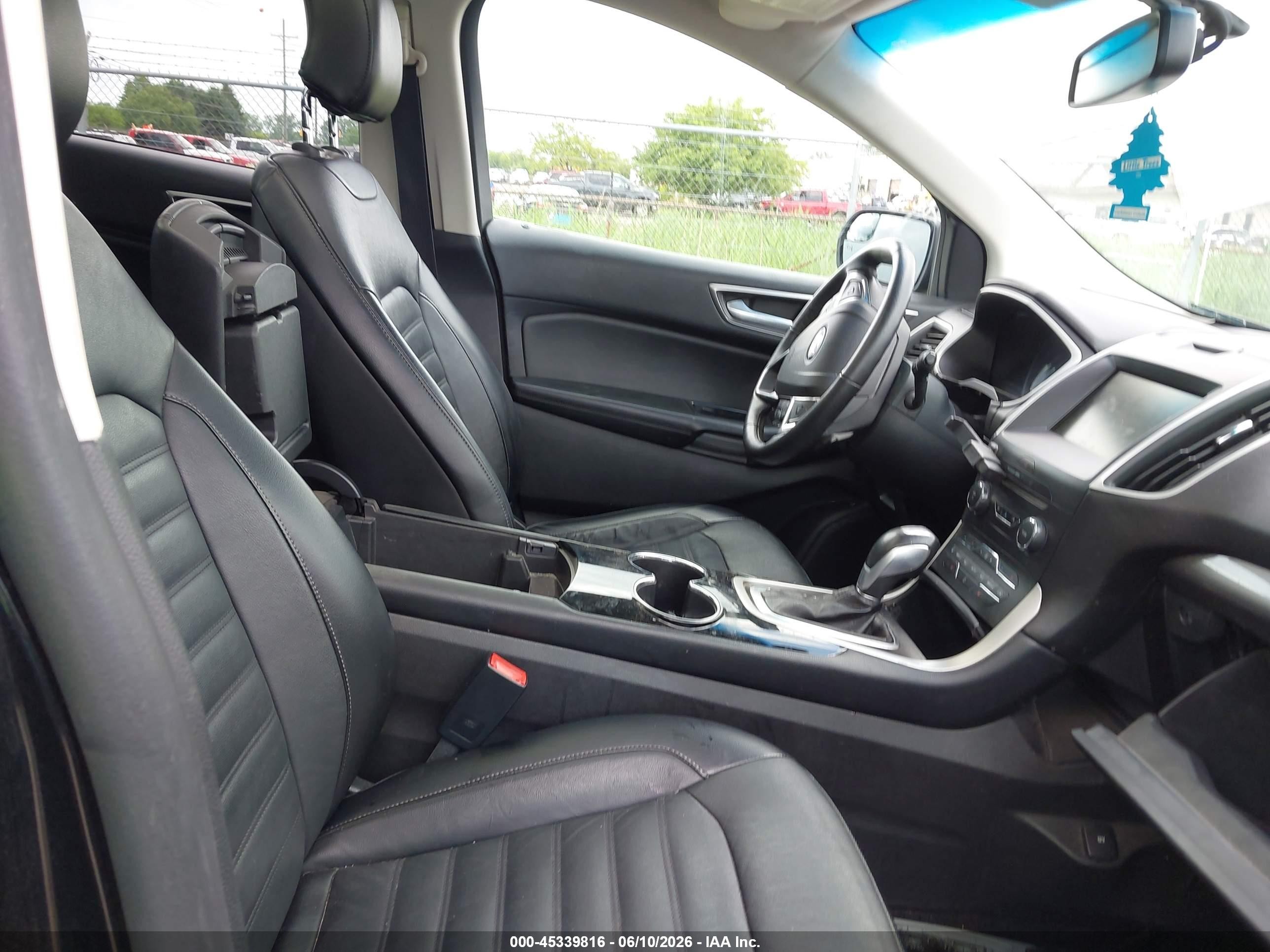 2015 Ford Edge Sel Black vin: 2FMTK3J84FBB72385