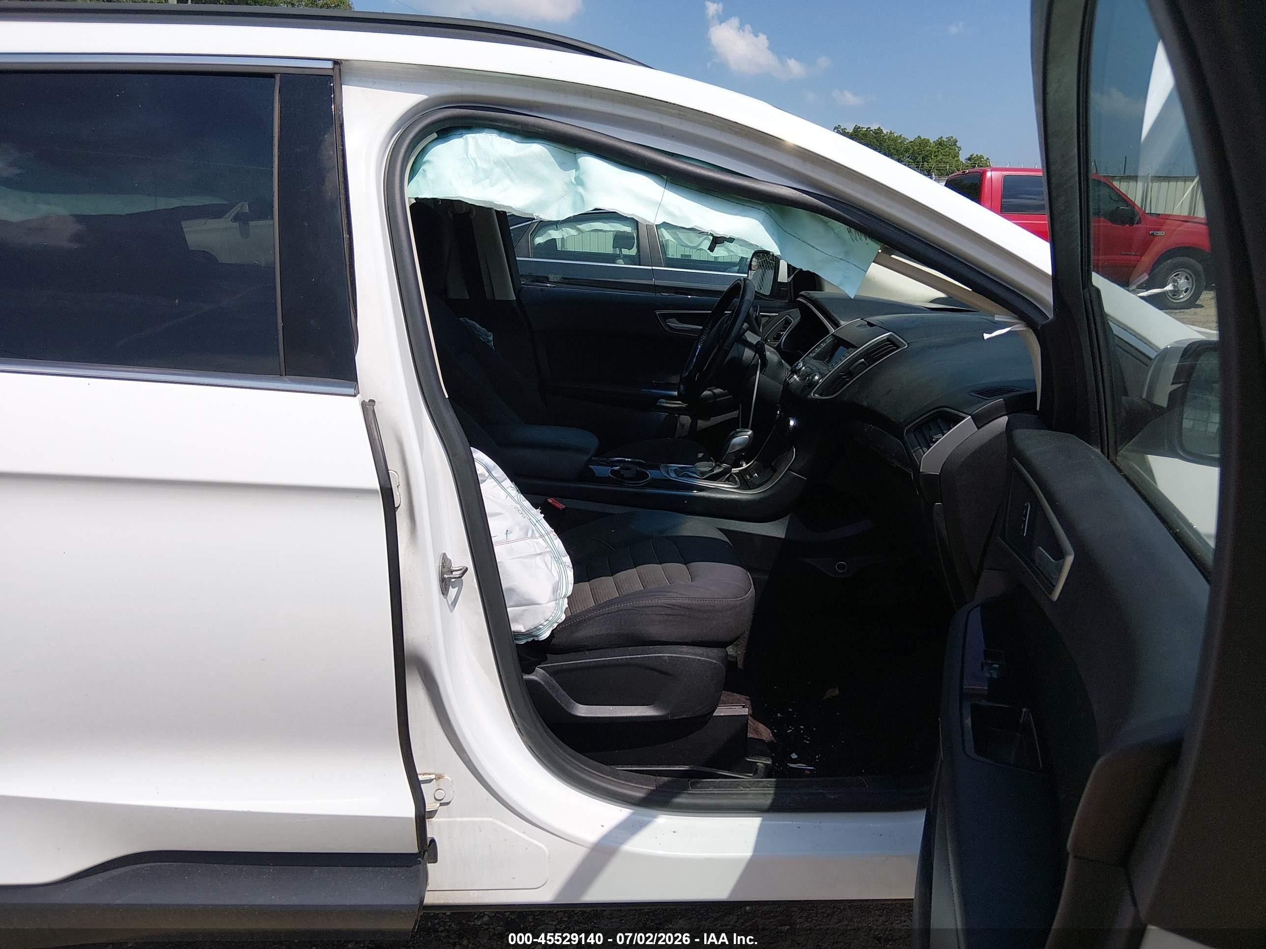 2015 Ford Edge Sel White vin: 2FMTK3J84FBC01903