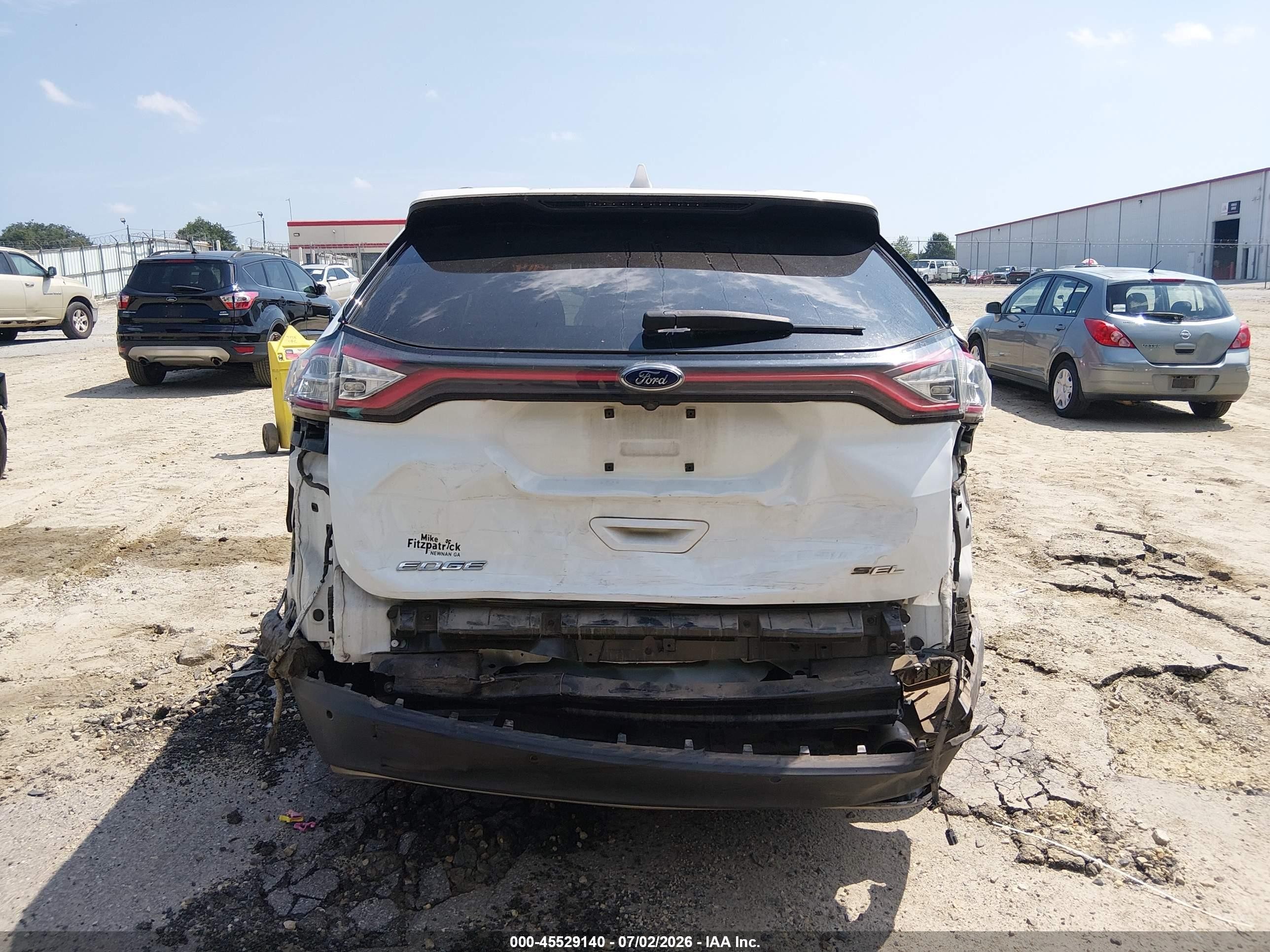 2015 Ford Edge Sel White vin: 2FMTK3J84FBC01903