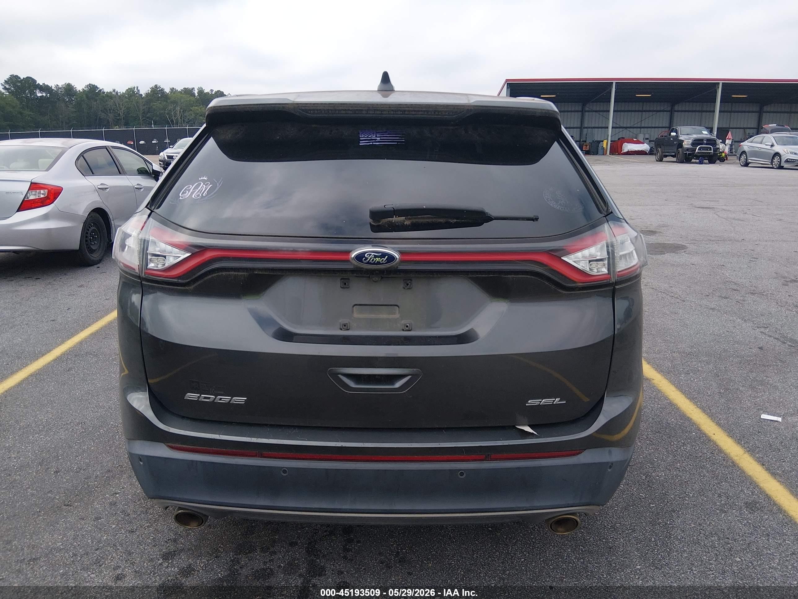 2015 Ford Edge Sel Gray vin: 2FMTK3J85FBB11286