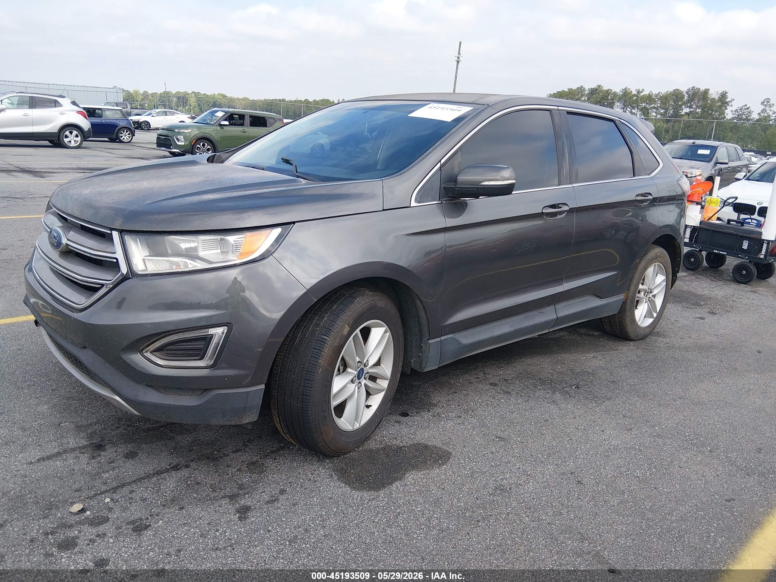 2015 Ford Edge Sel Gray vin: 2FMTK3J85FBB11286