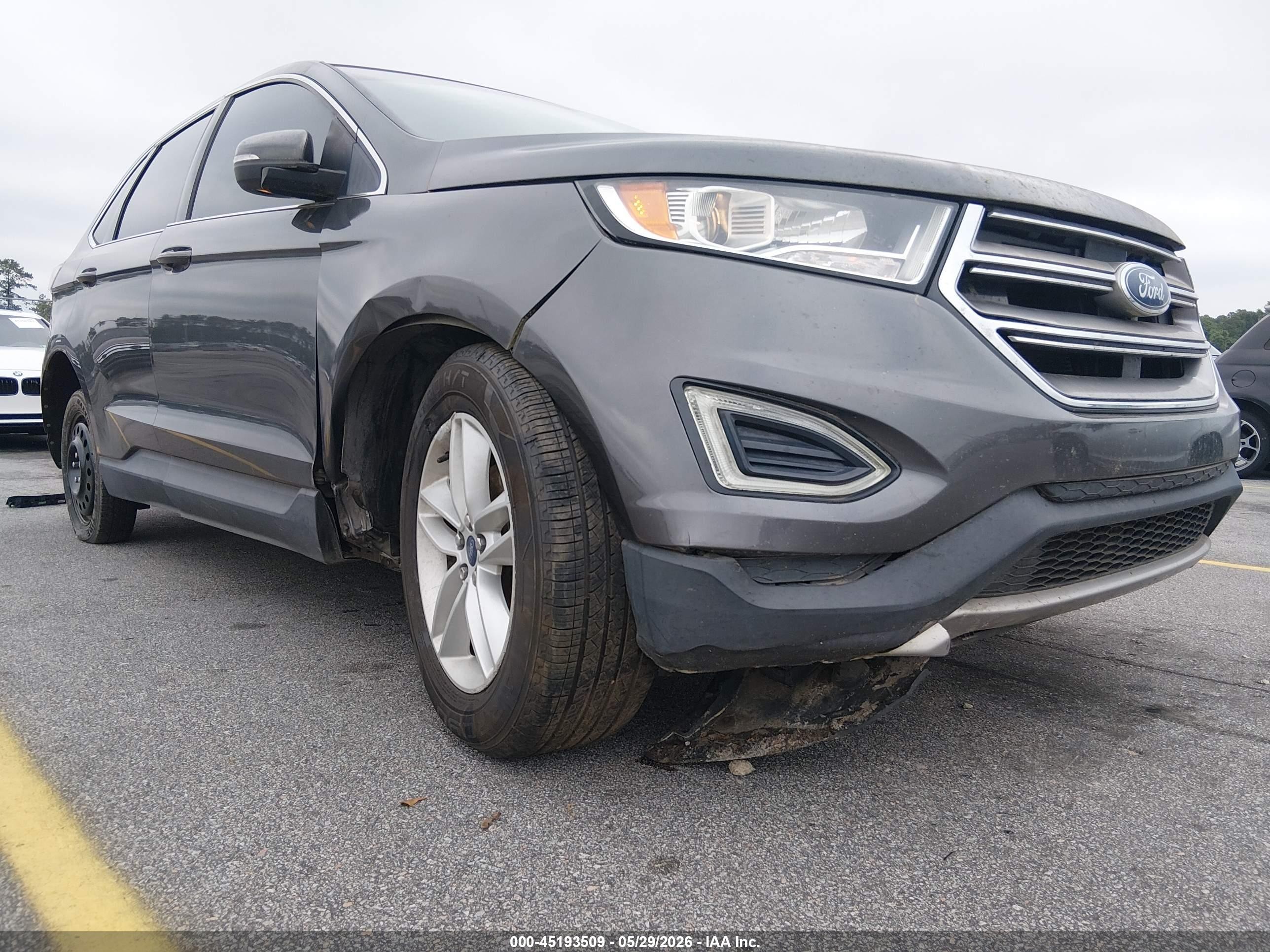 2015 Ford Edge Sel Gray vin: 2FMTK3J85FBB11286
