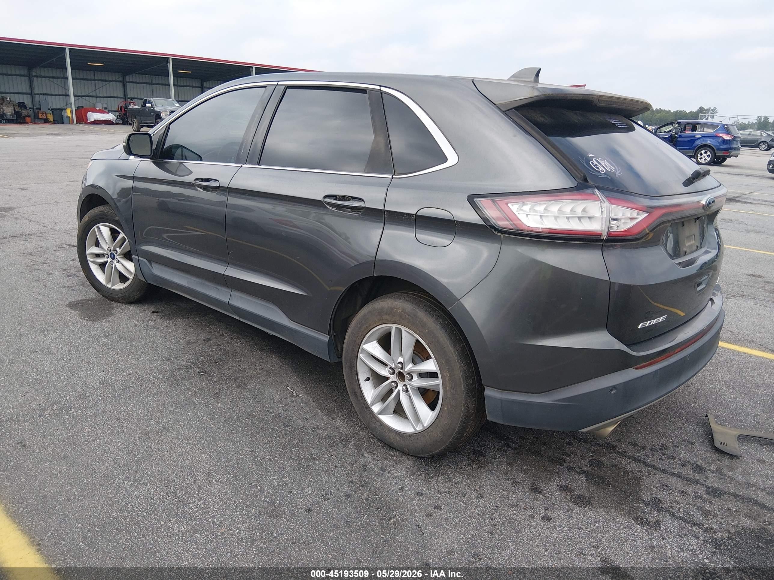 2015 Ford Edge Sel Gray vin: 2FMTK3J85FBB11286