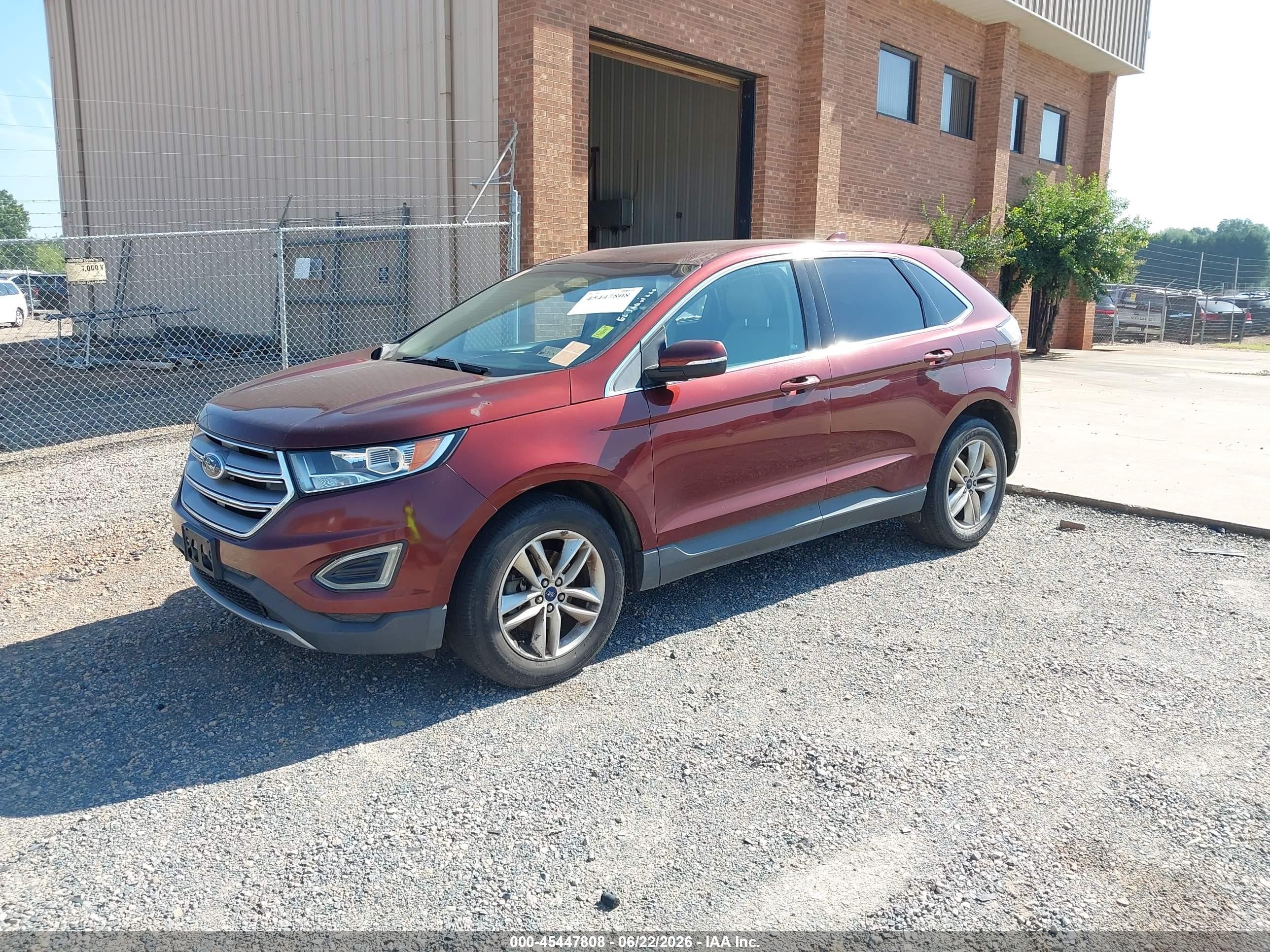 2015 Ford Edge Sel Burgundy vin: 2FMTK3J85FBB23177