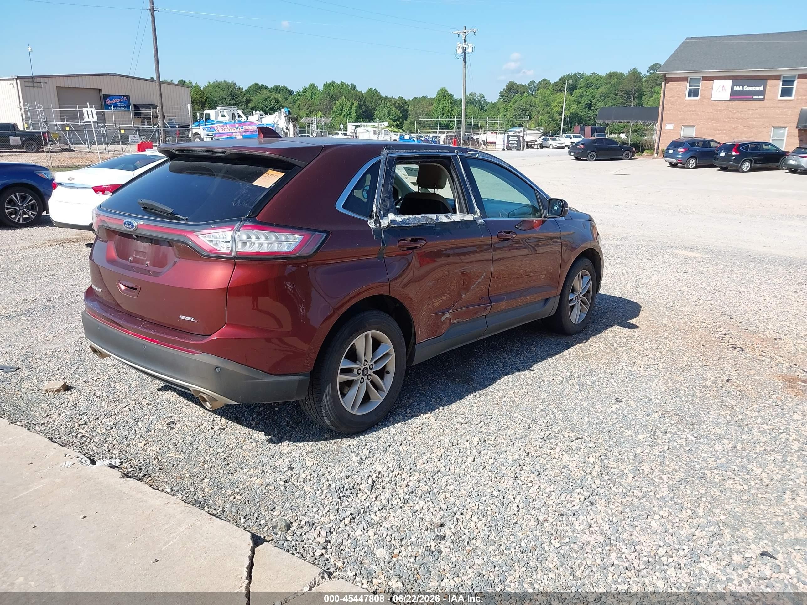 2015 Ford Edge Sel Burgundy vin: 2FMTK3J85FBB23177
