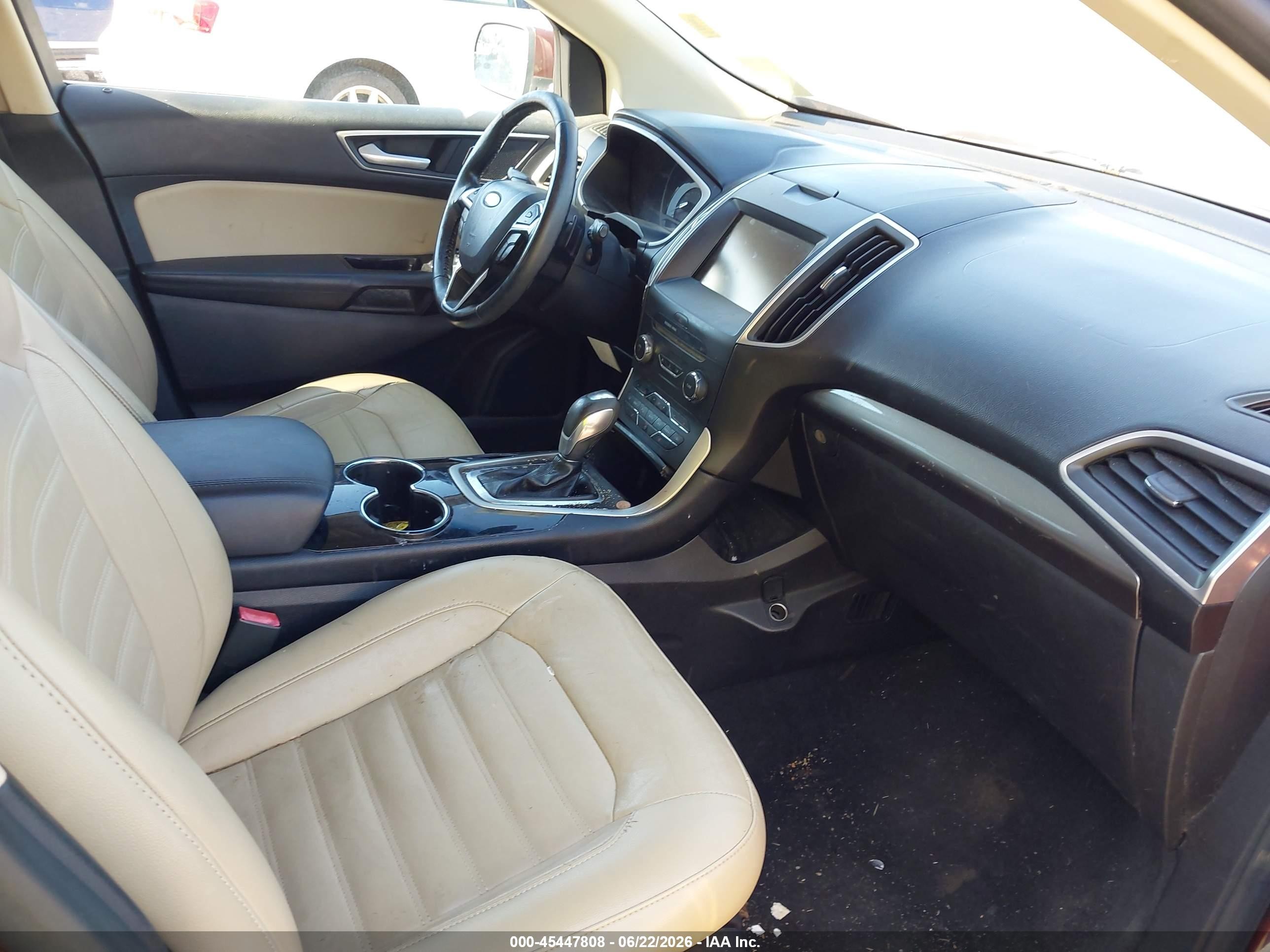 2015 Ford Edge Sel Burgundy vin: 2FMTK3J85FBB23177