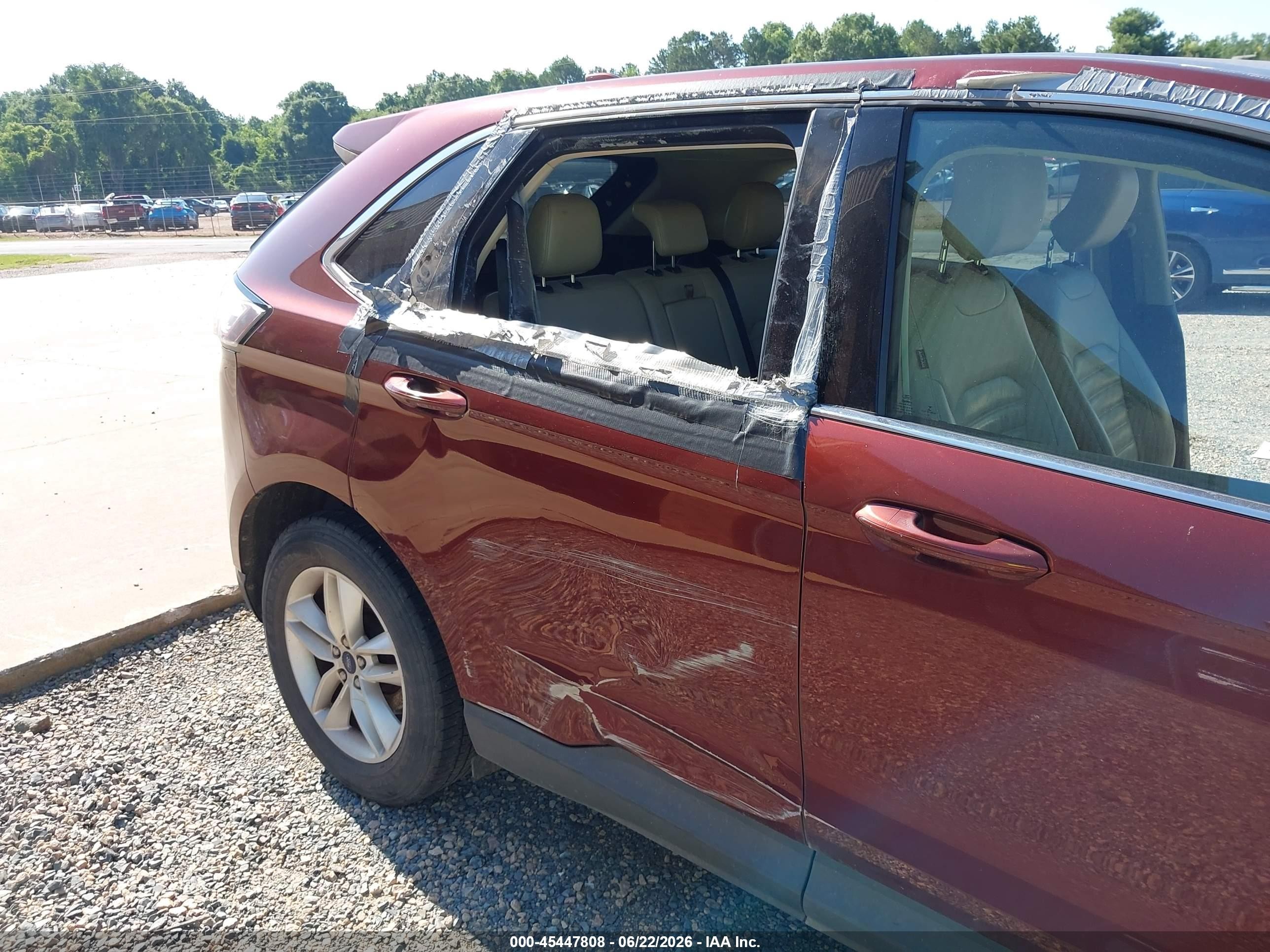 2015 Ford Edge Sel Burgundy vin: 2FMTK3J85FBB23177
