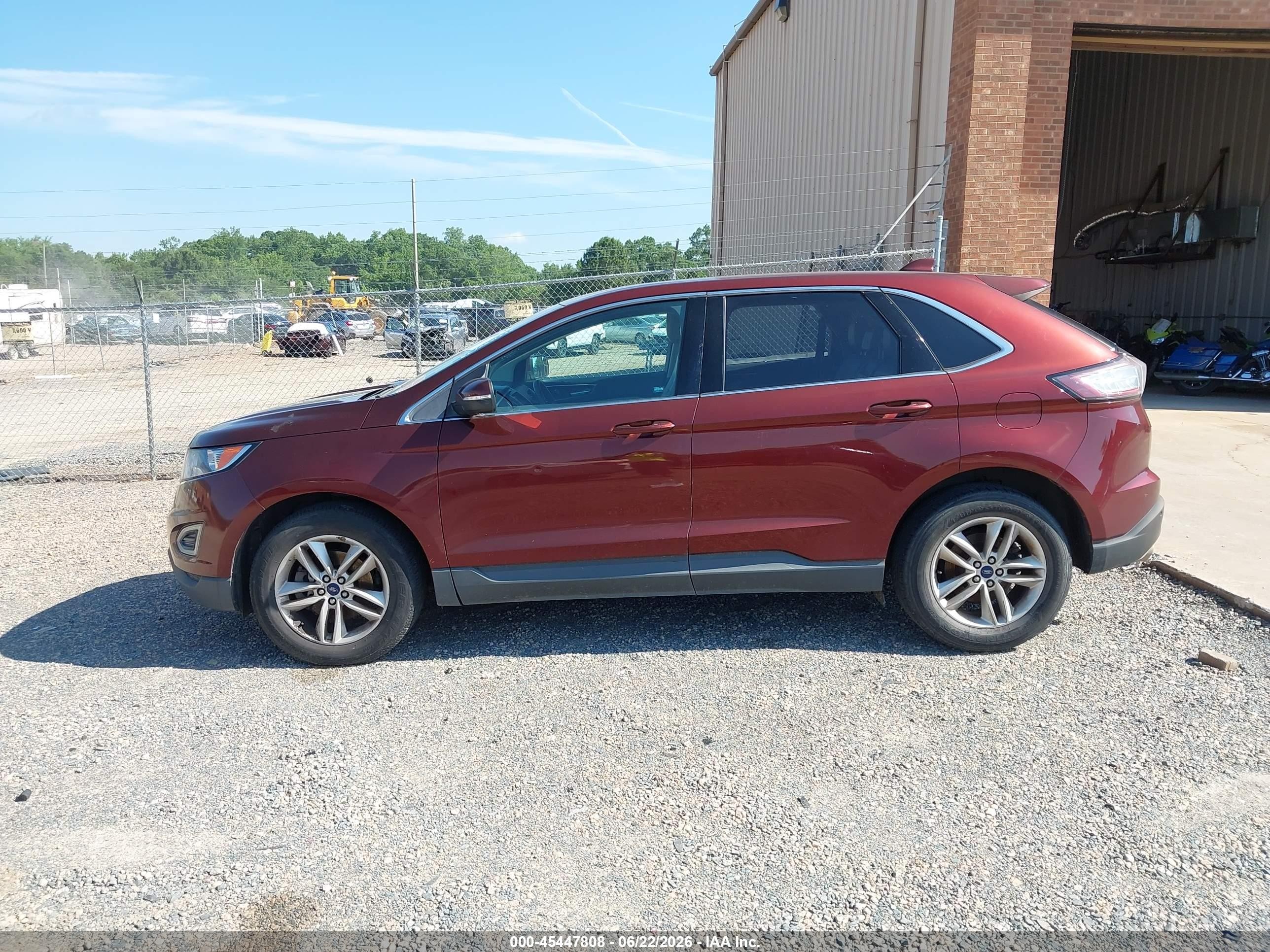2015 Ford Edge Sel Burgundy vin: 2FMTK3J85FBB23177
