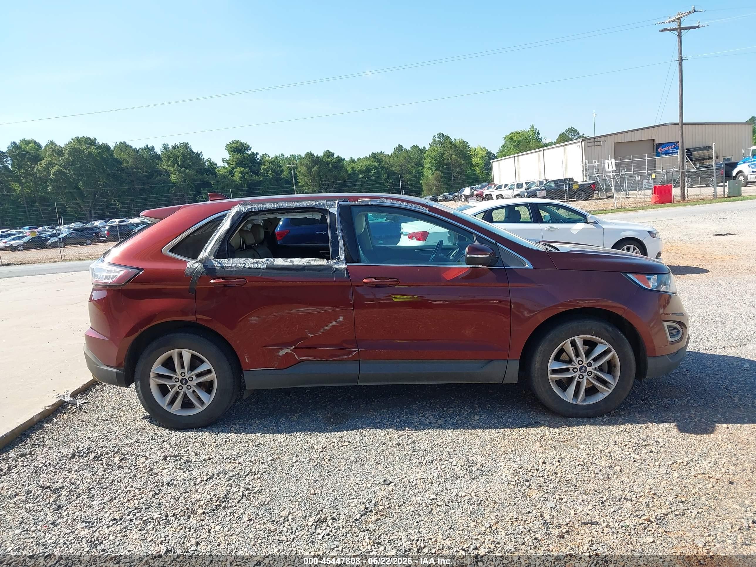 2015 Ford Edge Sel Burgundy vin: 2FMTK3J85FBB23177