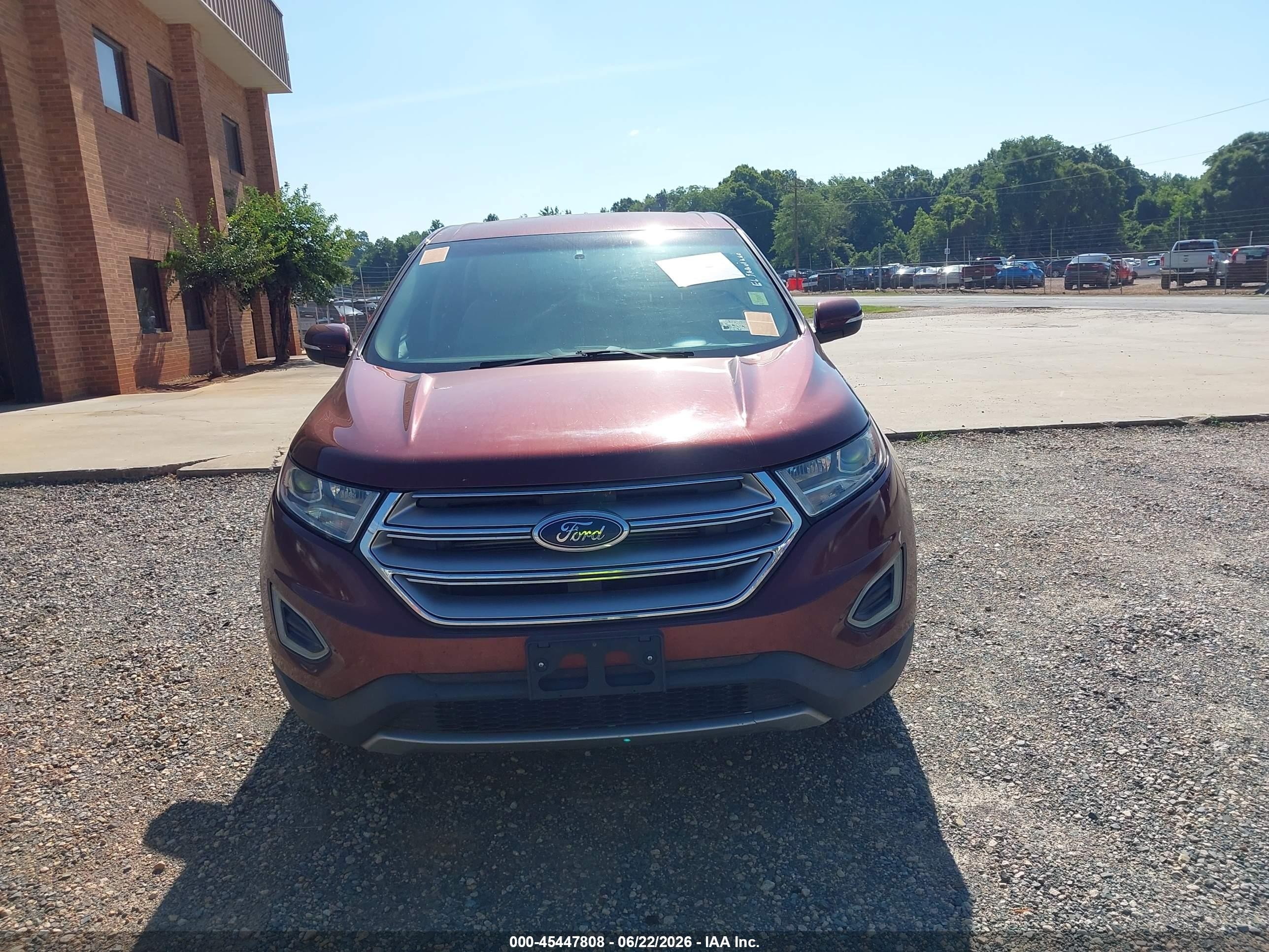 2015 Ford Edge Sel Burgundy vin: 2FMTK3J85FBB23177