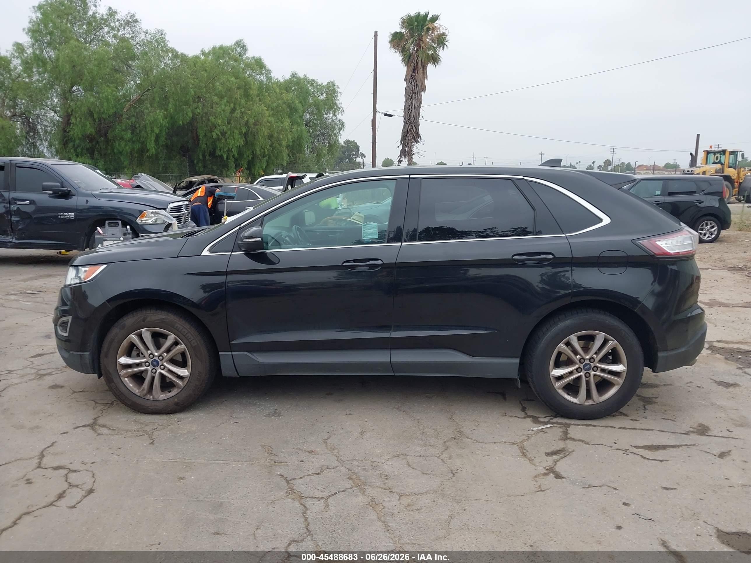 2015 Ford Edge Sel Black vin: 2FMTK3J85FBB45566